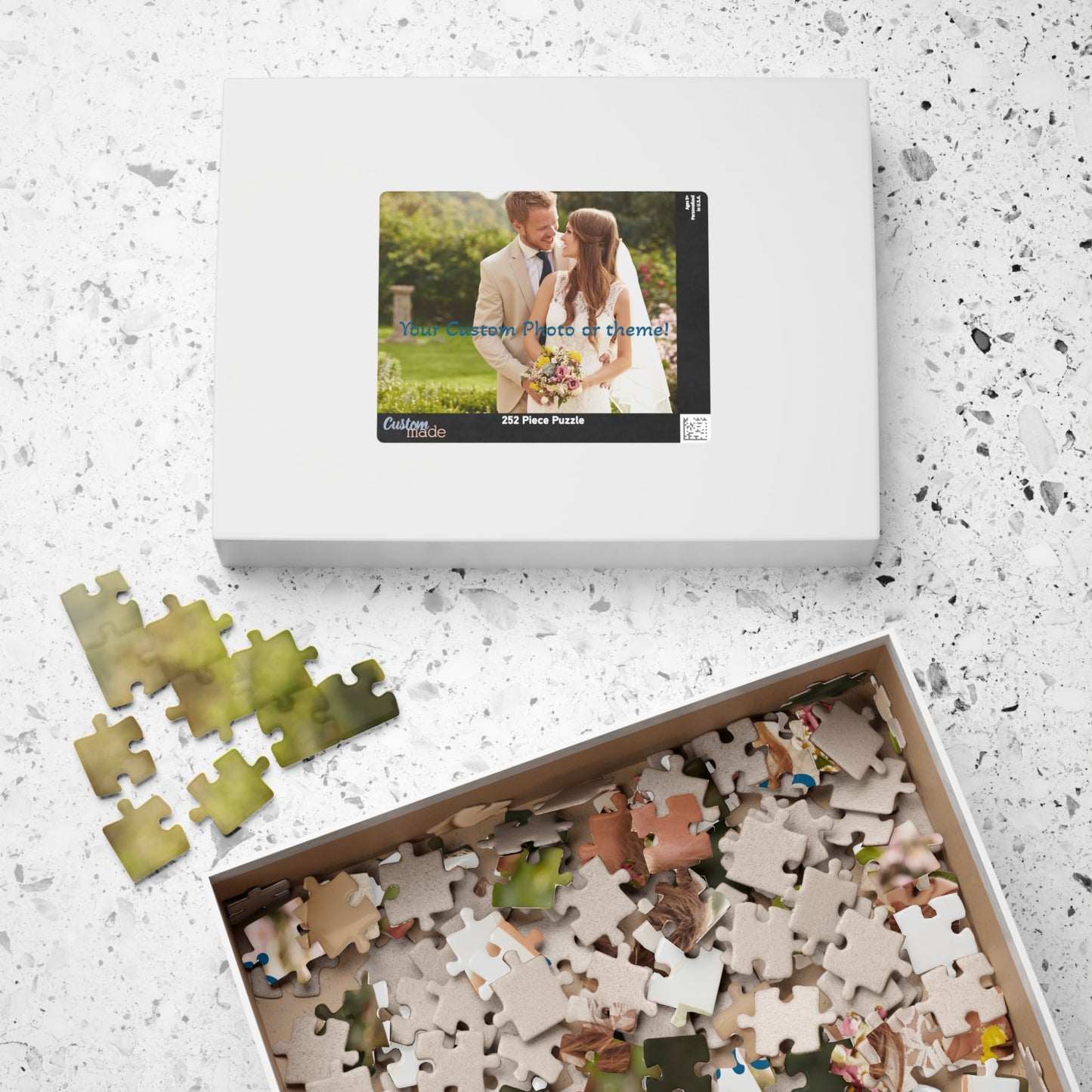 Custom Photo Puzzle - Personalized Memory Game, Unique Wedding Gift, Family Fun Activity, Engagement Celebration, Customizable Jigsaw
