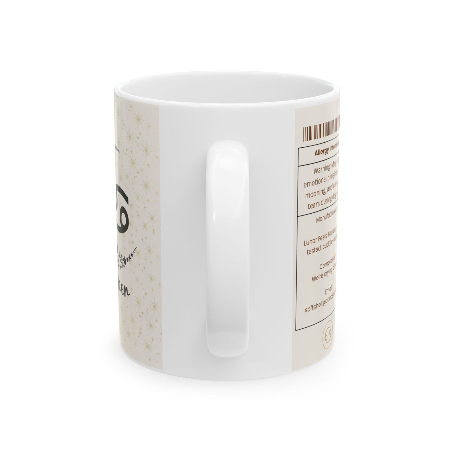 Cancer Nutrition Facts Mug, Funny Astrology Gift, Zodiac Ceramic Mug 11oz & 15oz, Birthday Gift for Cancer, Astrology Lover Gift
