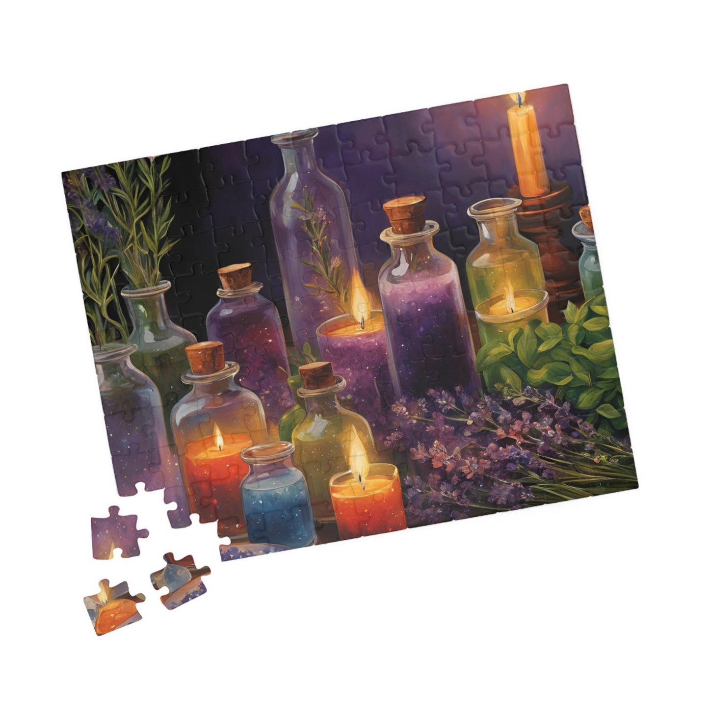Candles & Crystals: The Enchanted Flame Puzzle (110, 252, 520, 1014-piece), Candles and crystals mystical puzzle with energy and magic
