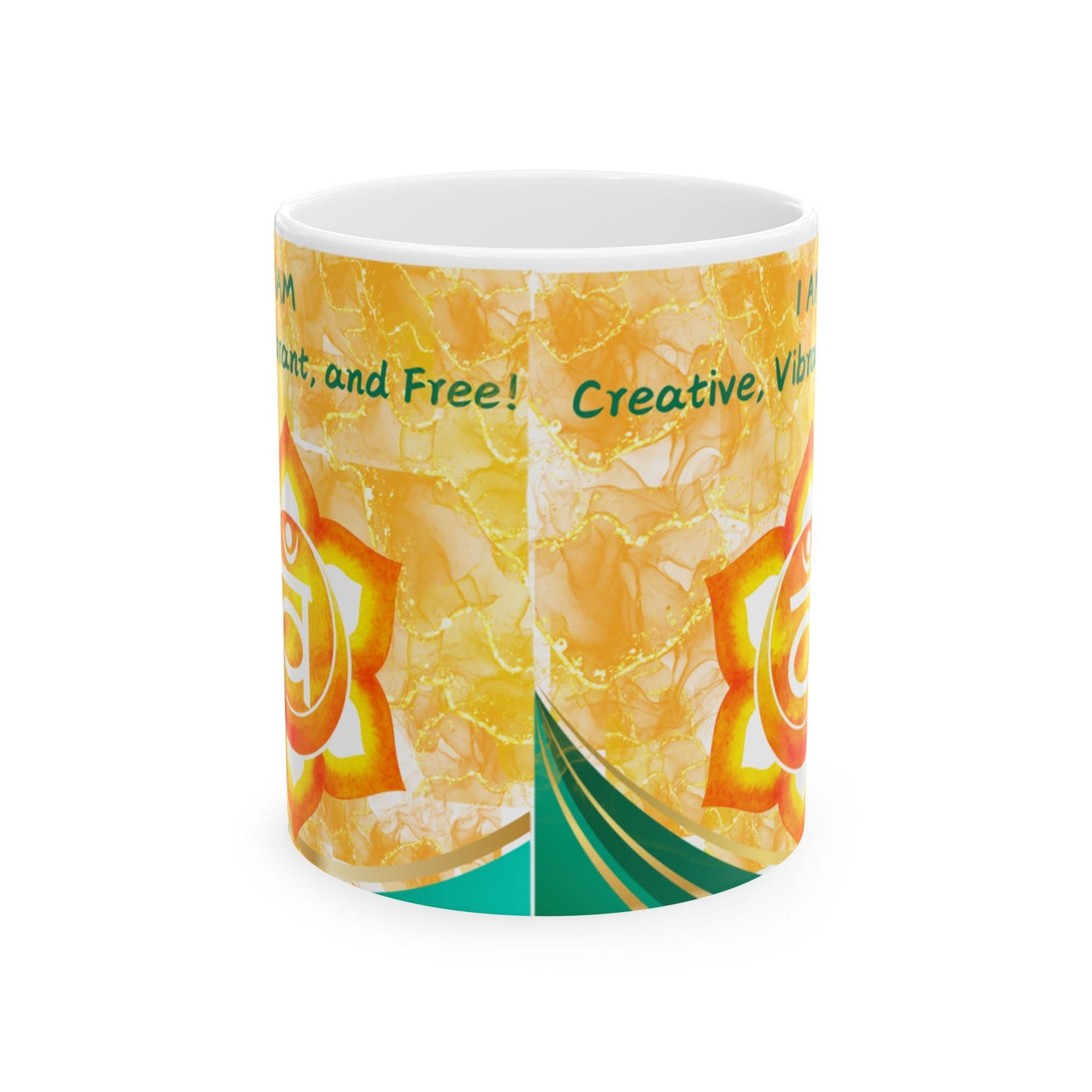 Sacral Chakra Mug, Ethereal Chakra Mug Collection, Creativity & Flow Coffee Mug,  11oz, 15oz, Spiritual Yoga Gift