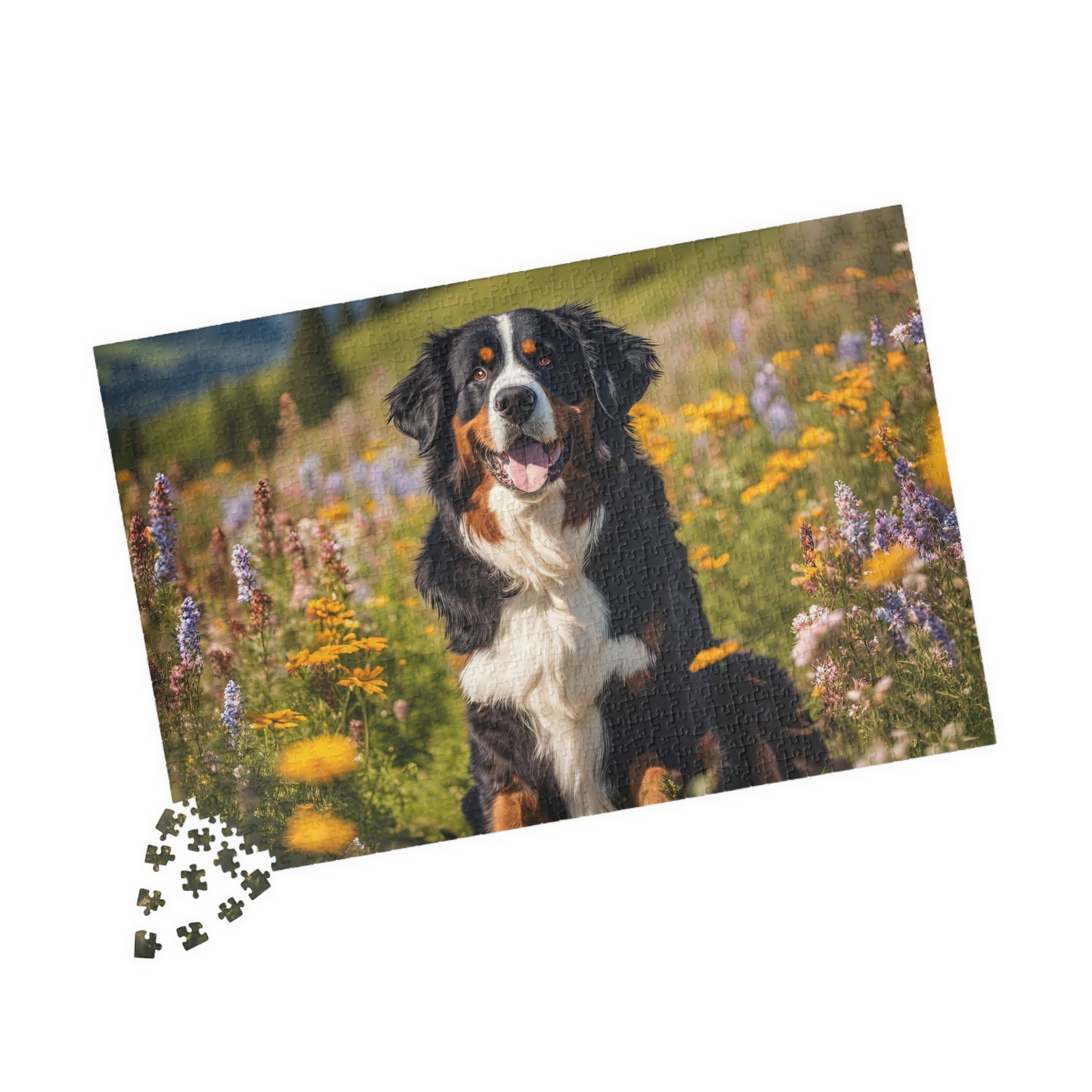 Blissful Bernese Mountain Dog Lover's Puzzle, Great Gift for Pet Owners, 110-1014 Piece Options