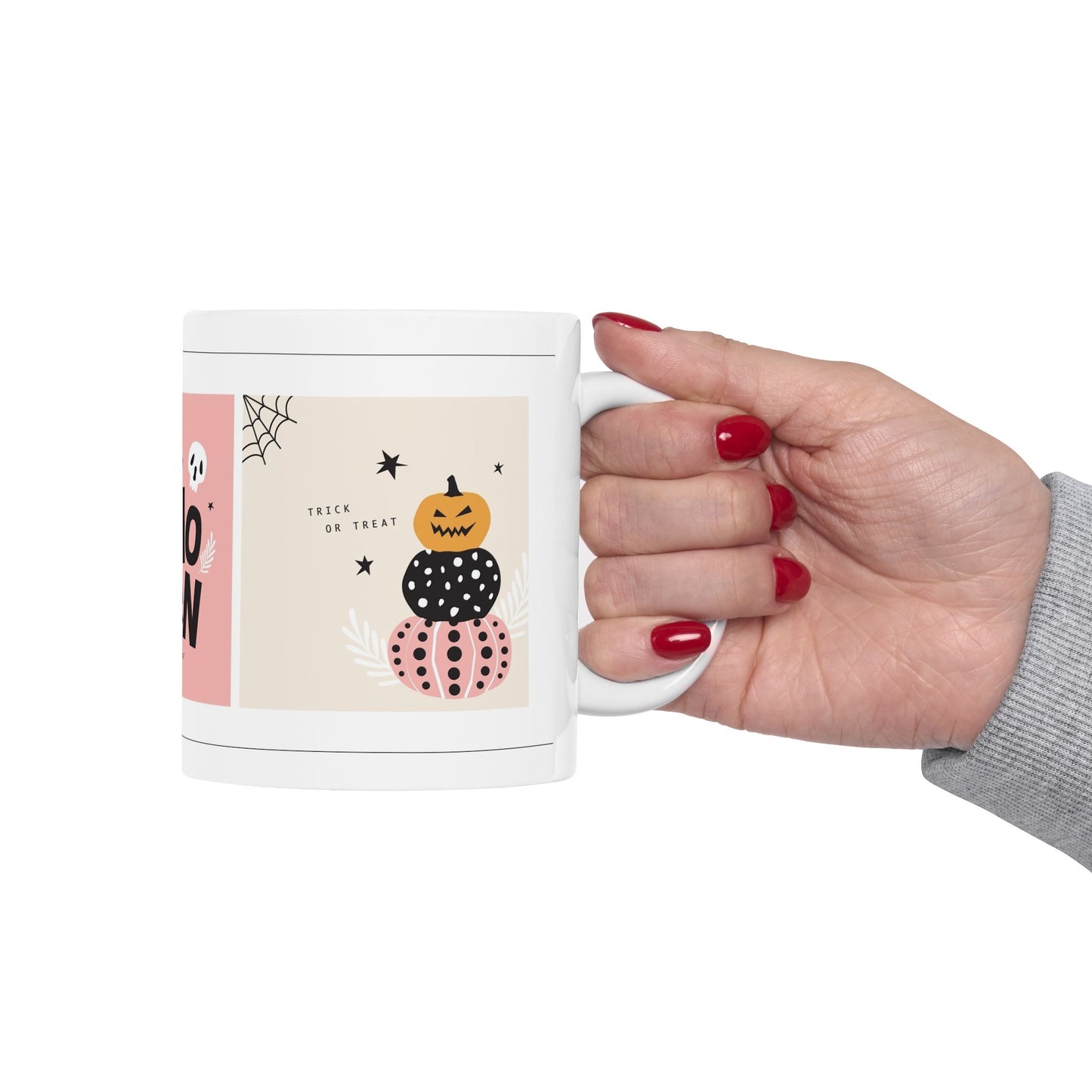 Trick or Treat Mug, Halloween Coffee & Tea Mug, Cute Pumpkin Design, 11 oz and 15 oz mugs, Perfect Halloween Gift