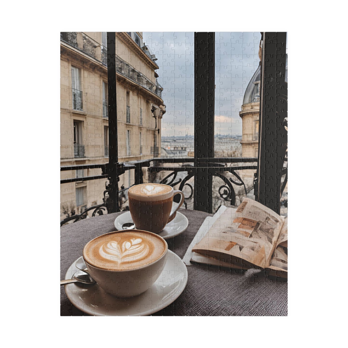 Carefree Coffee in Paris,  A Serene Moment at a Parisian Café