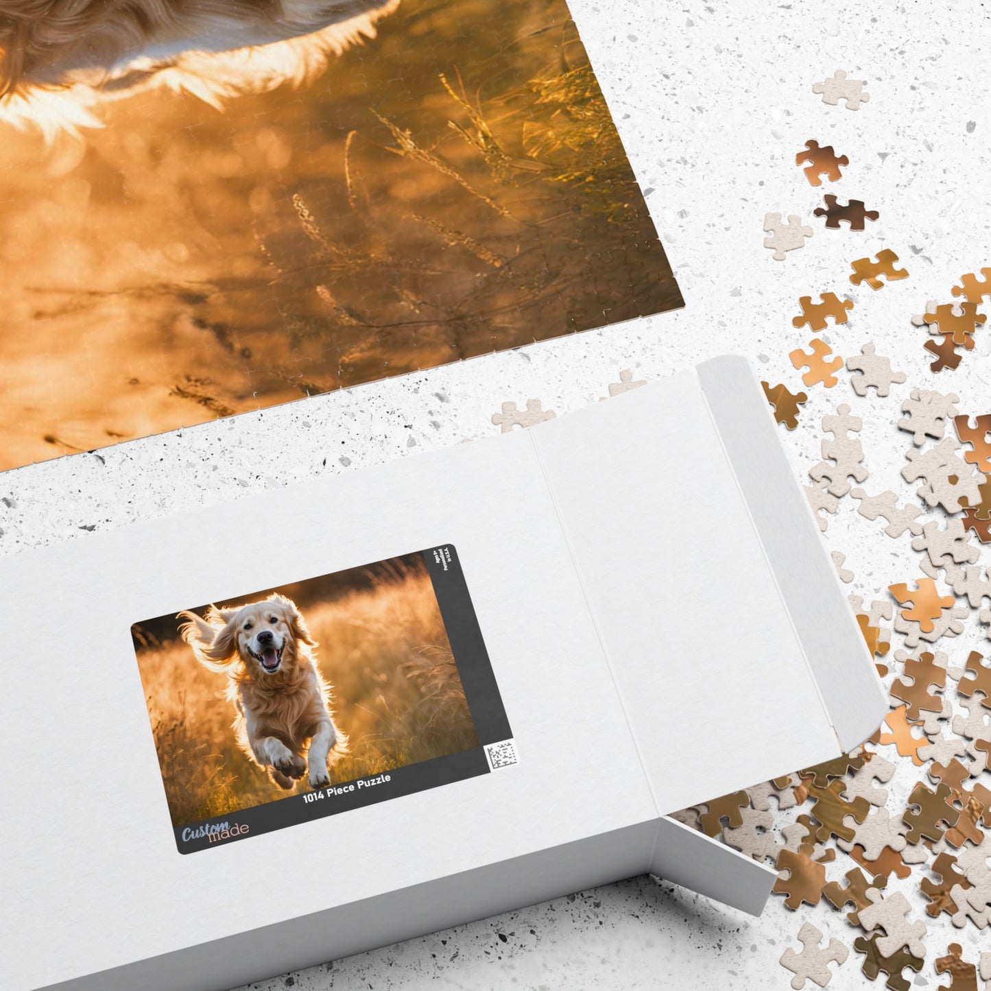 Golden Retriever Puzzle - Joyful Pet Jigsaw Game, Animal Lovers Gift, Family Fun Activity, Dog-Themed Home Decor