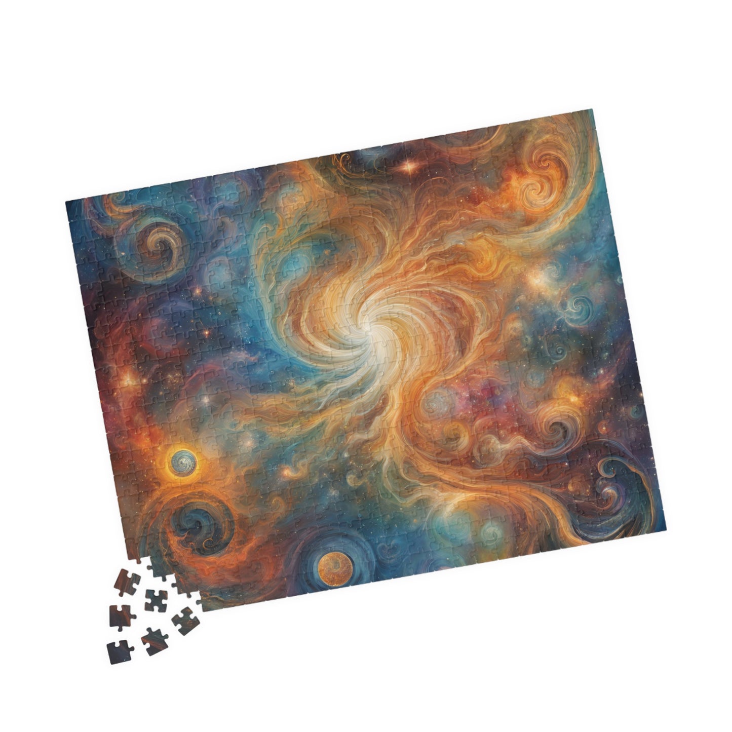Celestial Mysteries Puzzle (110, 252, 520, 1014-piece), Celestial mysteries cosmic puzzle with stars, planets, and nebulae