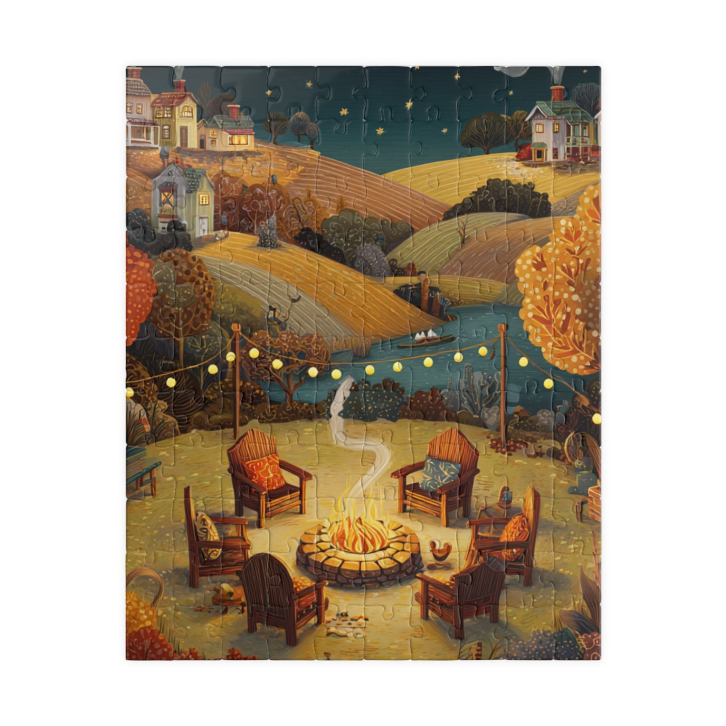 Cozy Campfire Puzzle | Family Game Night | Relaxing Nature Activity | Outdoor Gift for Adults & Teens | Jazz N’ Coffee Puzzles
