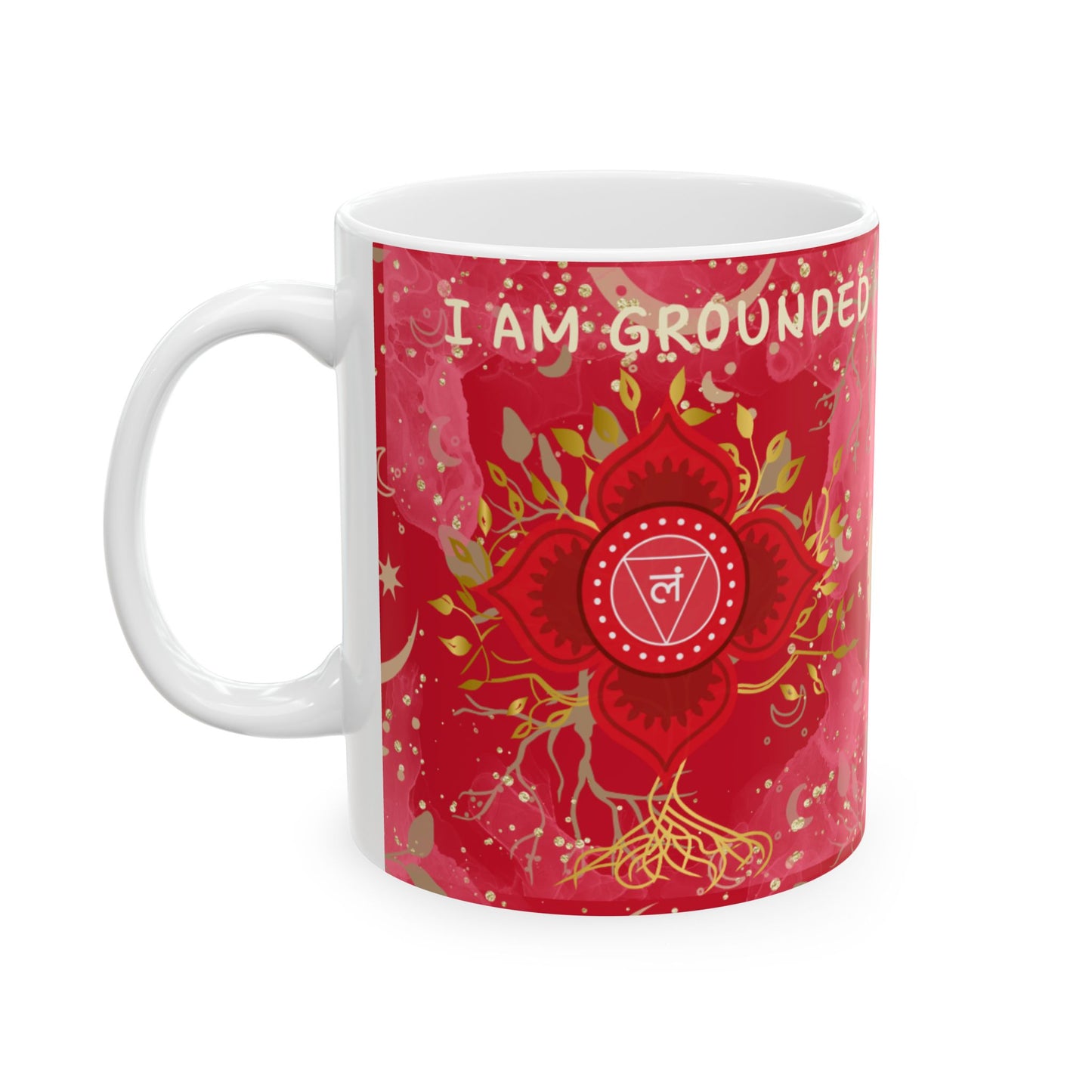 Root Chakra Mug, Ethereal Chakra Mug Collection, Grounding/ Stability Mug, 11oz, 15oz, or 20oz, Spiritual Coffee Mug, Healing Gift
