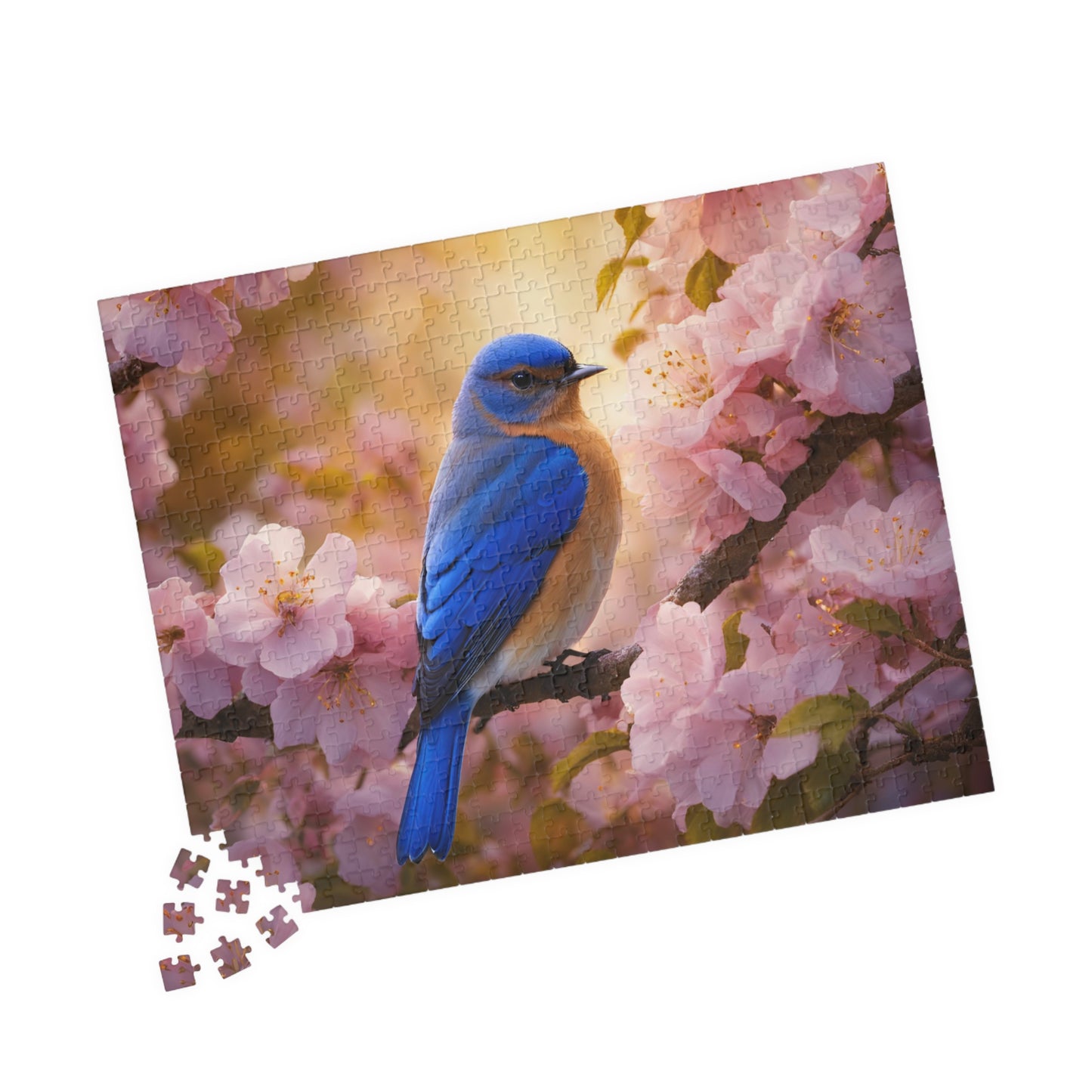 Serenity in Blue: Eastern Bluebird Puzzle  (110, 252, 520, 1014-piece)