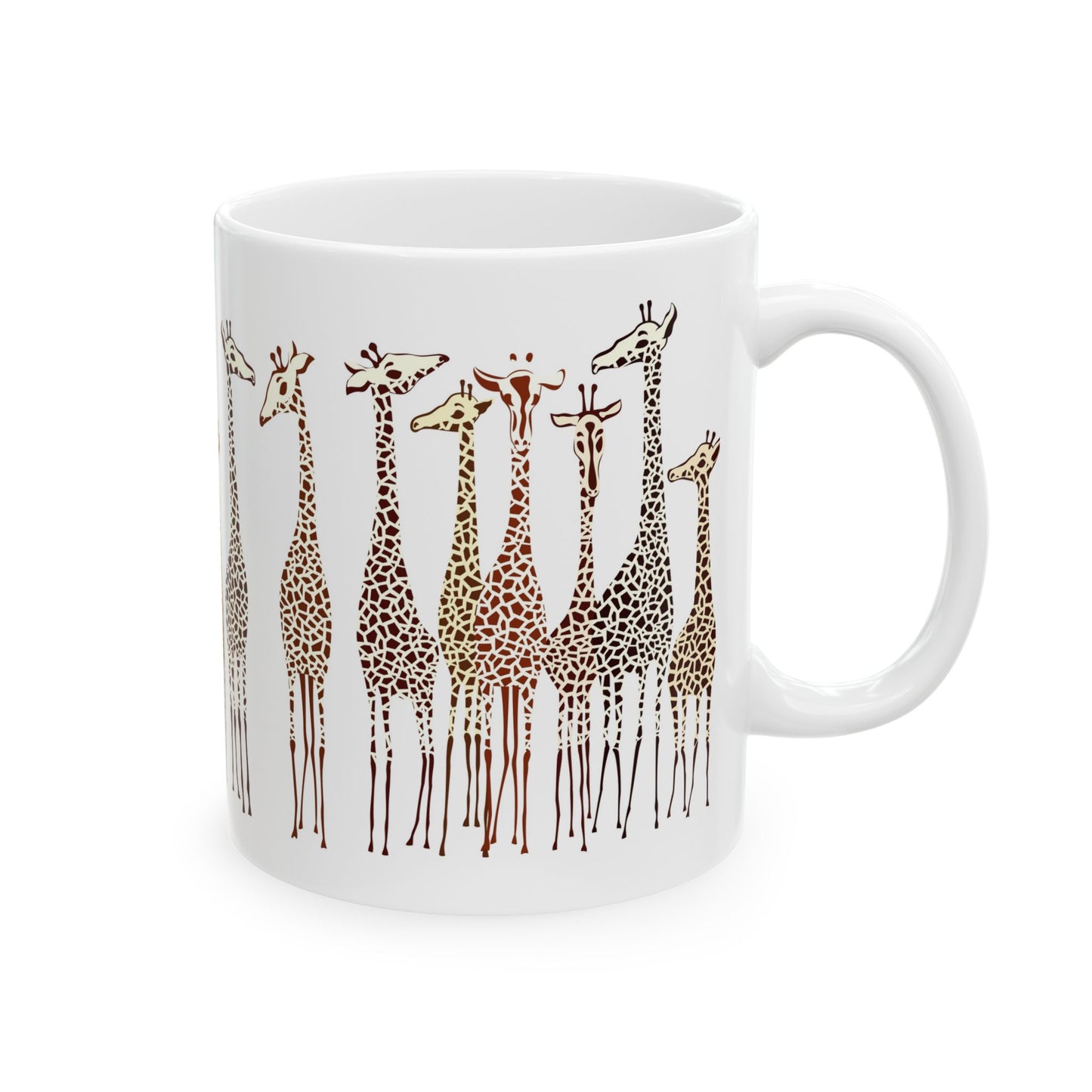 Adorable Giraffe Family Mug, Whimsical Animal Coffee Mug, Safari Wildlife Gift, Birthday Gift, 11oz and 15oz
