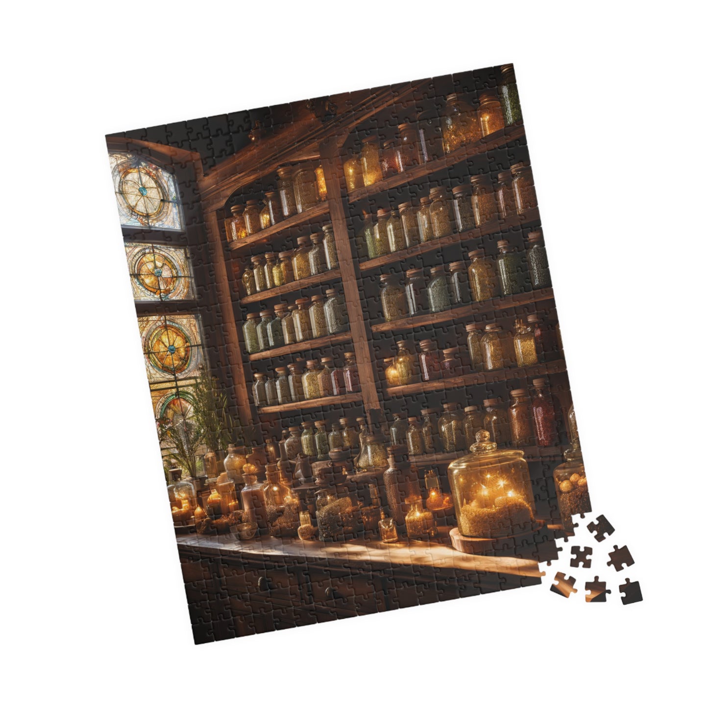 Mystical Potion Library Puzzle - Jigsaw Fun for Adults, 110-1014 Pieces, Mystical potion library puzzle with alchemy, spells, and witchcraft