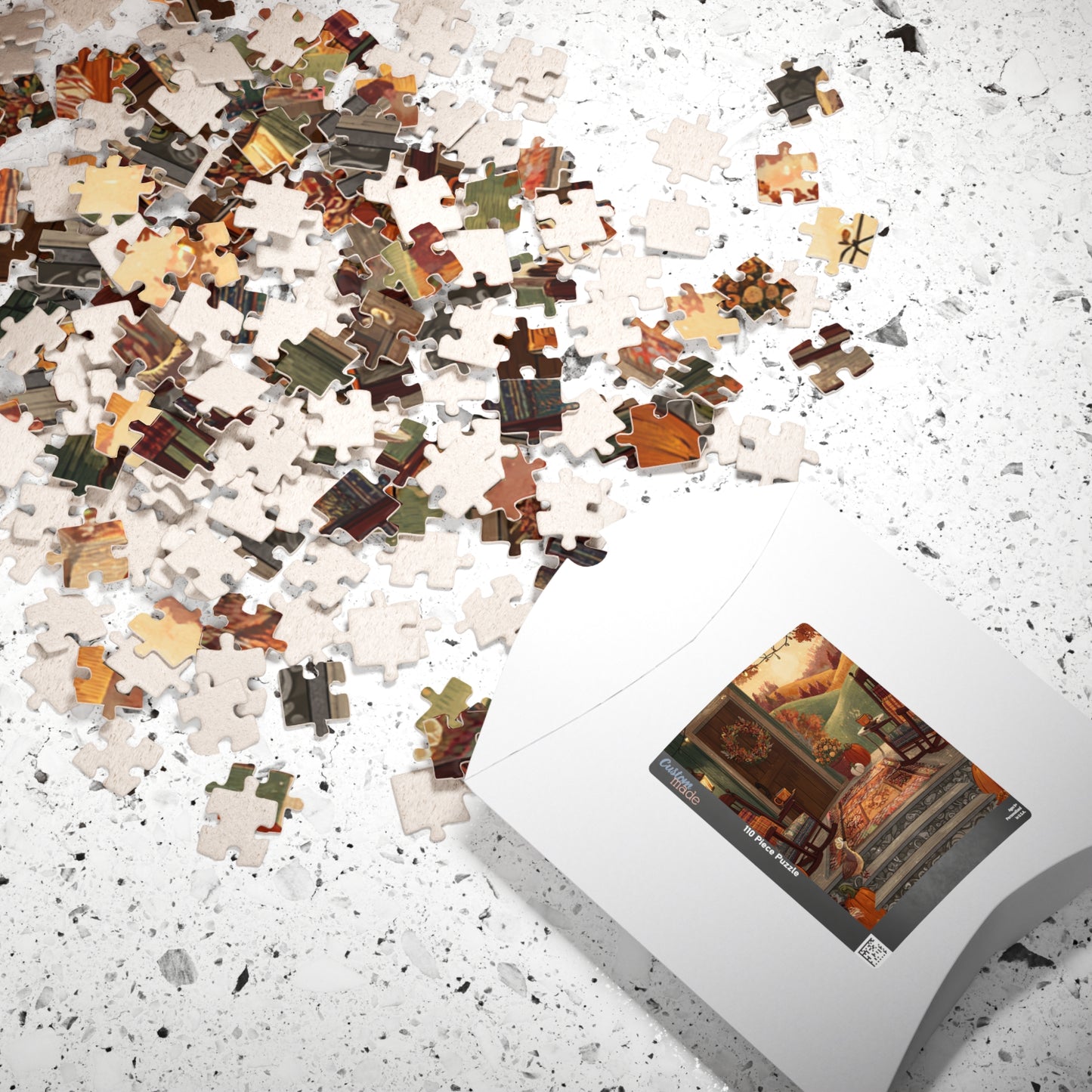 Country Home Autumn Porch Puzzle — Cozy Fall 110/252/520/1014-Piece Jigsaw