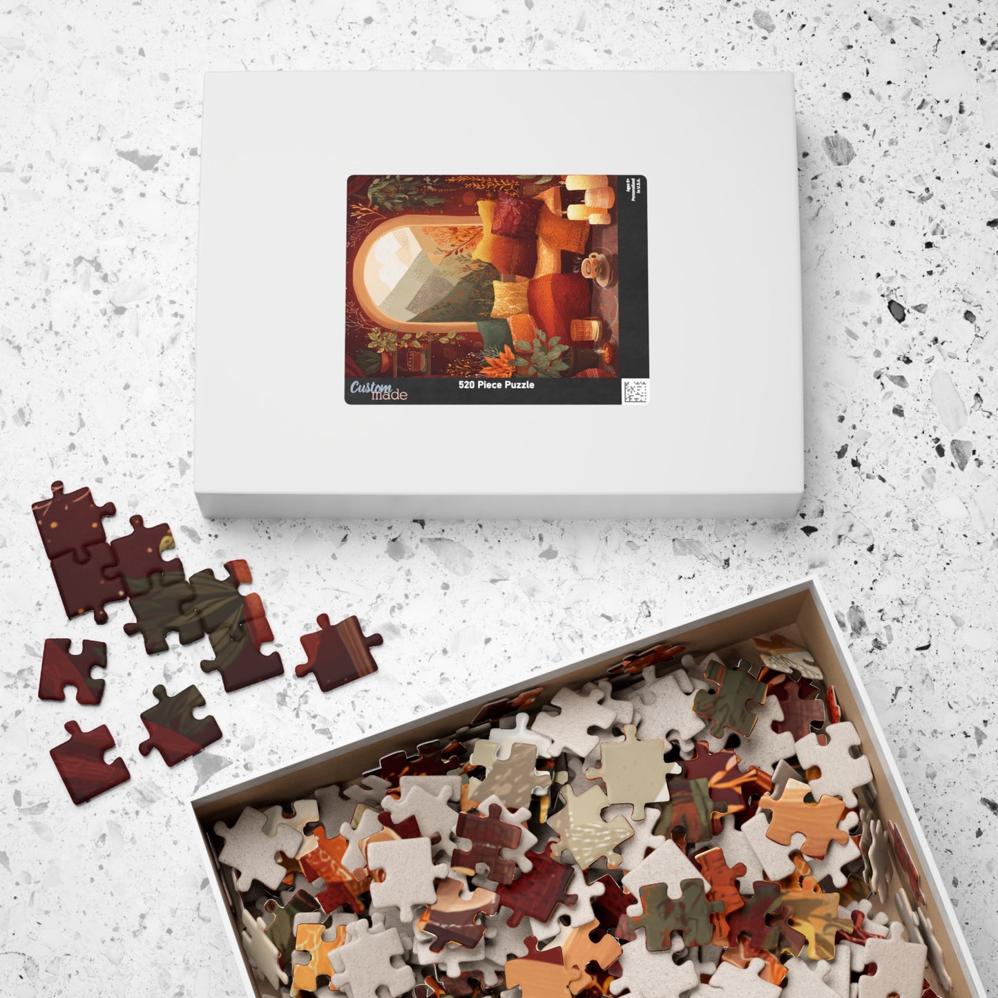 The Autumn Hygge Collection, Autumn Mountain Whispers Puzzle, Cozy Whimsical Autumn Living Room Jigsaw, 110 to 1014 Pieces, Fall Decor Gift