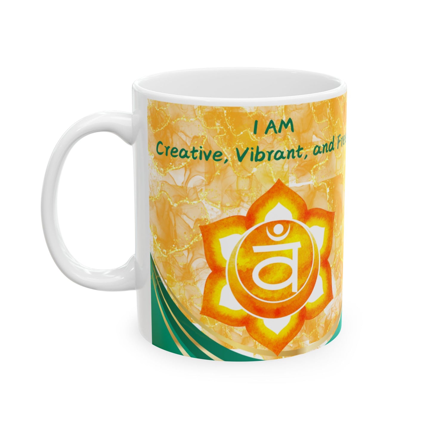 Sacral Chakra Mug, Ethereal Chakra Mug Collection, Creativity & Flow Coffee Mug,  11oz, 15oz, Spiritual Yoga Gift