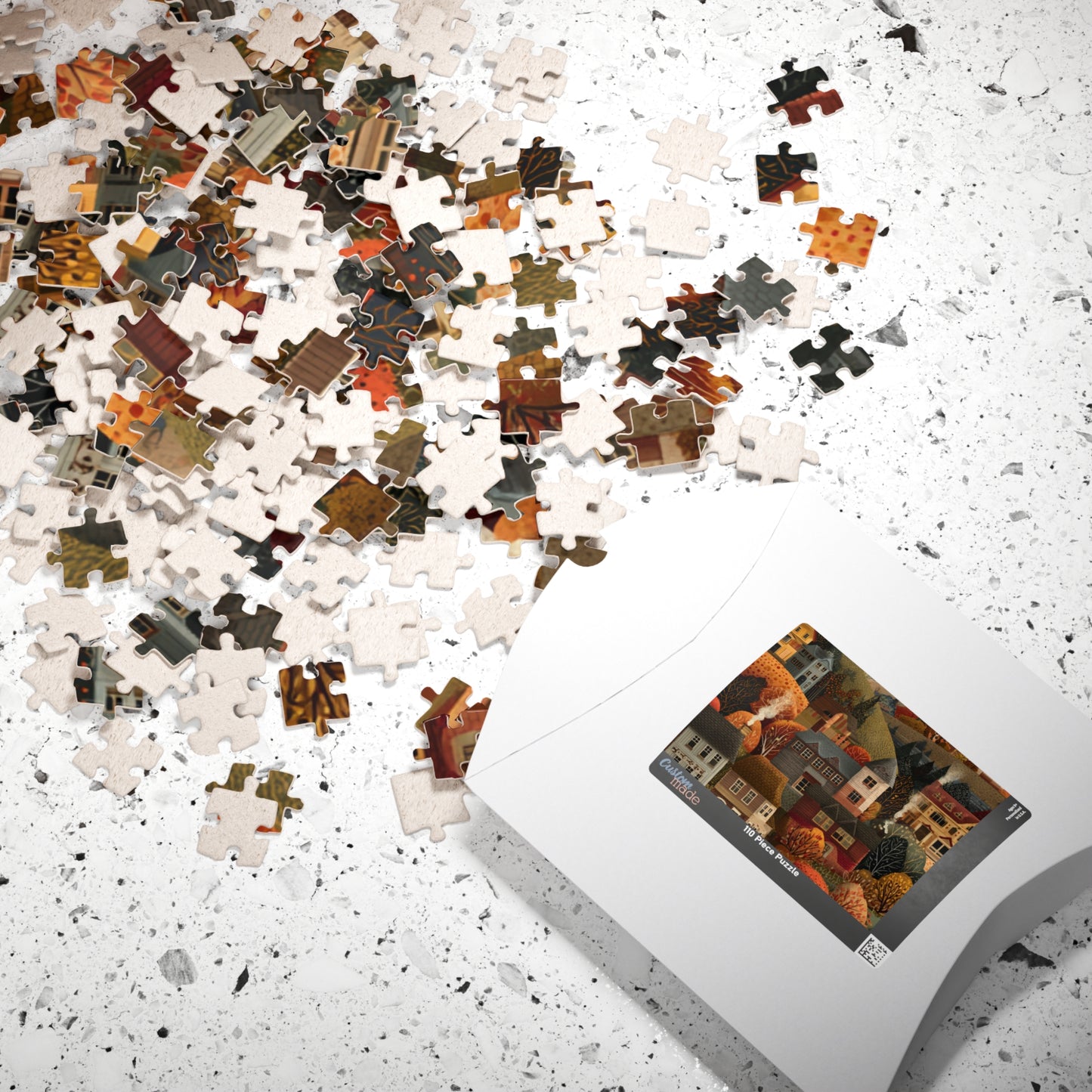 Autumn Village Jigsaw Puzzle — 110/252/520/1014-Piece Cozy Fall Landscape Puzzle