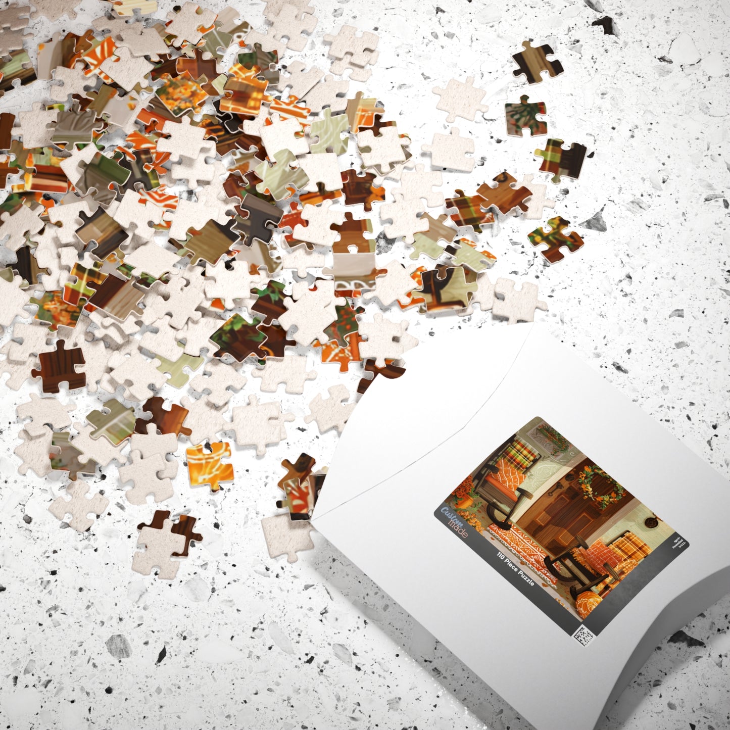 Autumn Porch Puzzle — 520/1014-Piece Fall Jigsaw with Cozy Harvest Doorway Scene