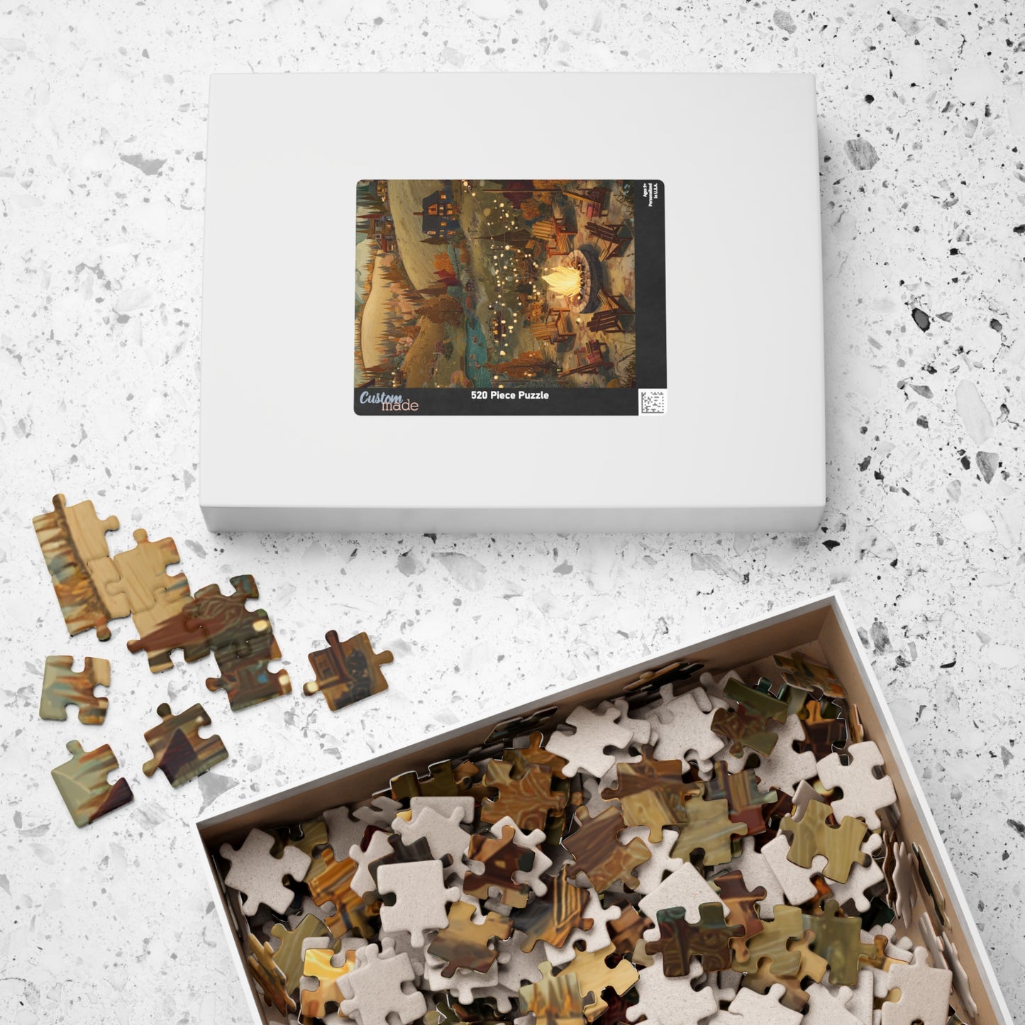 Countryside Fire Pit Puzzle | Cozy Autumn Campfire Scene | Family Game Night | Nature Gift | Jazz N’ Coffee Puzzles
