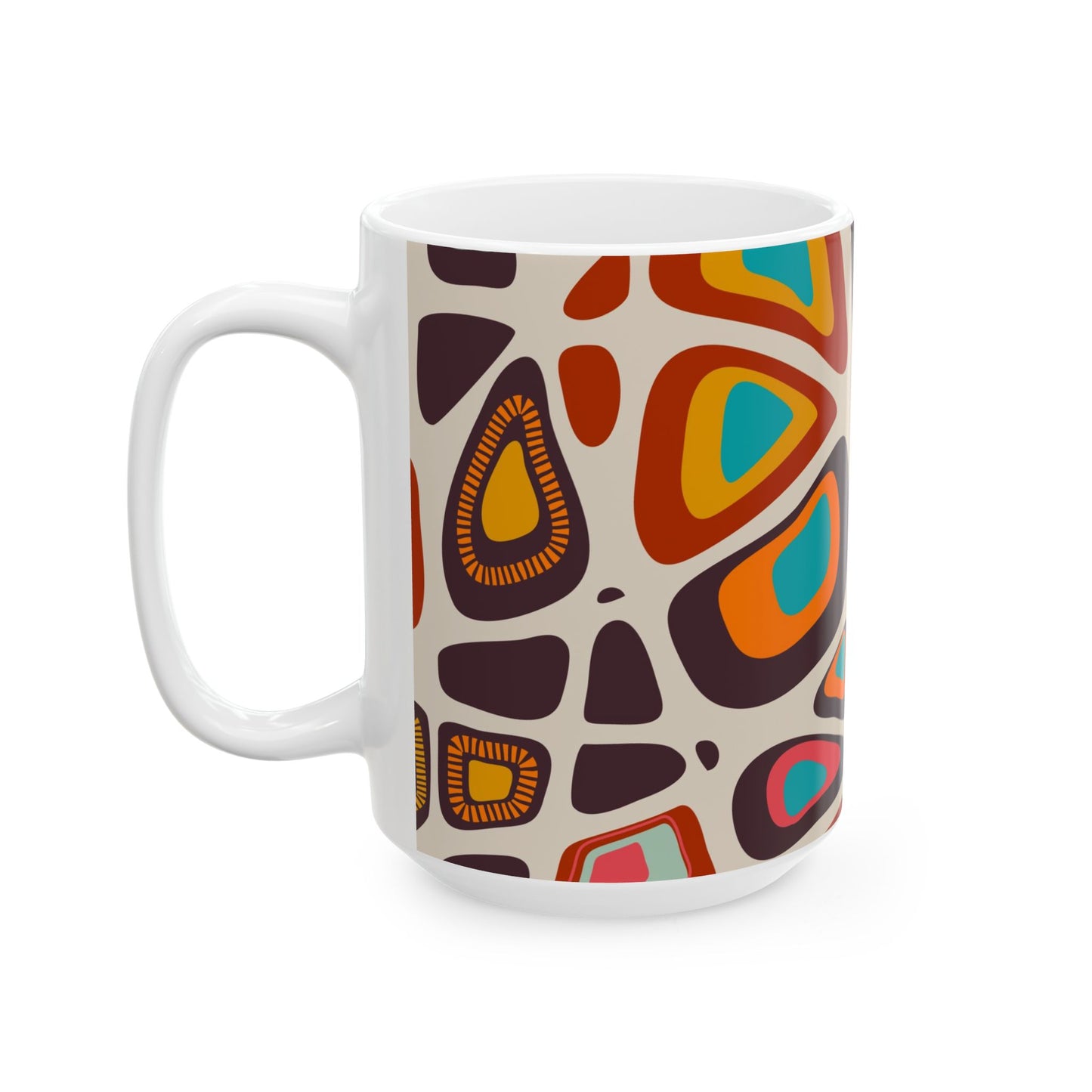 Retro 70s Mug, Groovy Vintage Inspired Coffee Mug, Boho Hippie Aesthetic, Funky Gift, 11oz and 15oz Mug