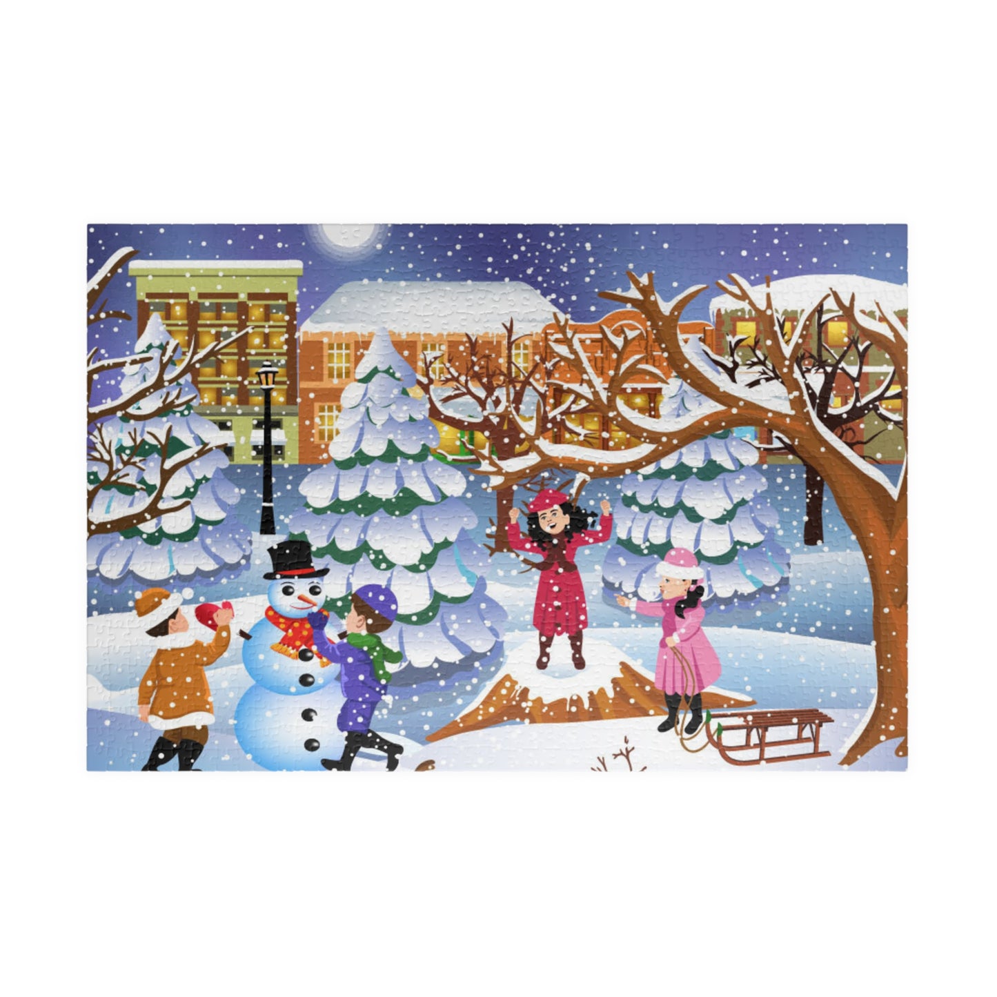 Winter Fun Kids Puzzle – Festive Snowy Activity, Holiday Gift, Indoor Family Fun | 110–1014 Pieces