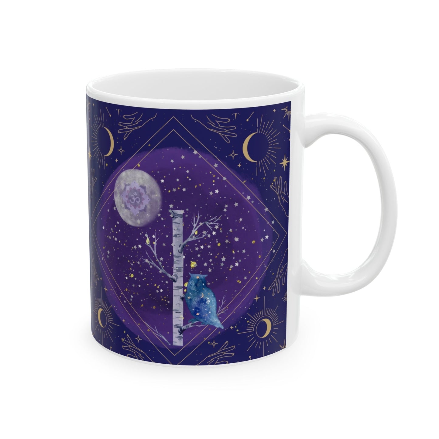 Third Eye Chakra Mug, Ethereal Chakra Collection, 6th Chakra, Intuition Mug, Spiritual Gift for Yoga & Meditation, 11oz, 15oz