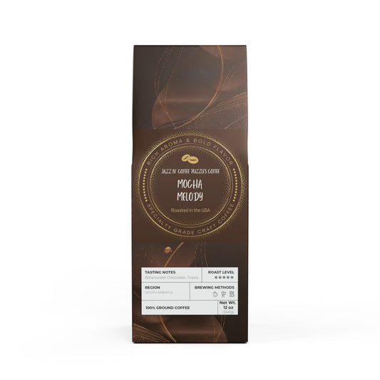 Mocha Melody Coffee Blend – Dark French Roast | Jazz N’ Coffee Puzzles- Gift For Coffee Lovers