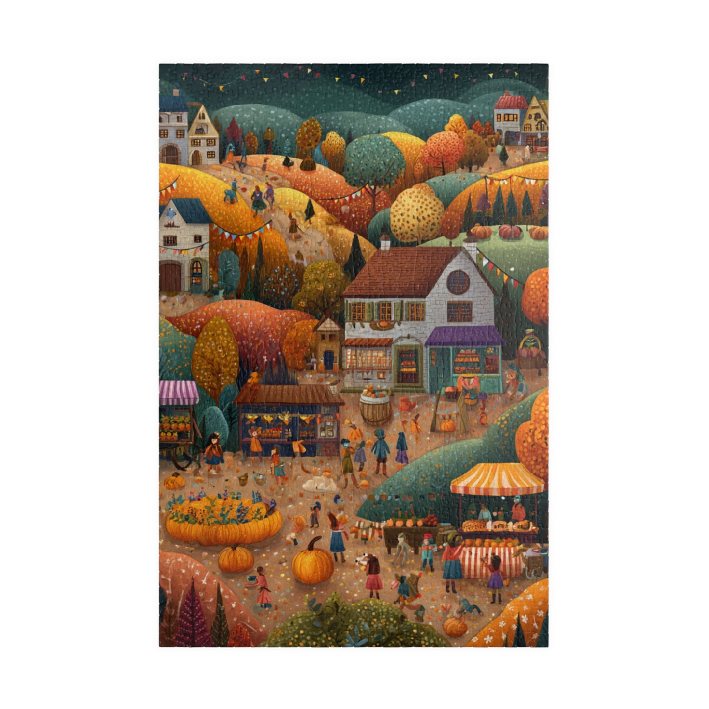 Fall Festival in the Countryside Puzzle | Charming Autumn Scene | Cozy Harvest Jigsaw | Gift for Autumn Lovers | Jazz N’ Coffee Puzzles
