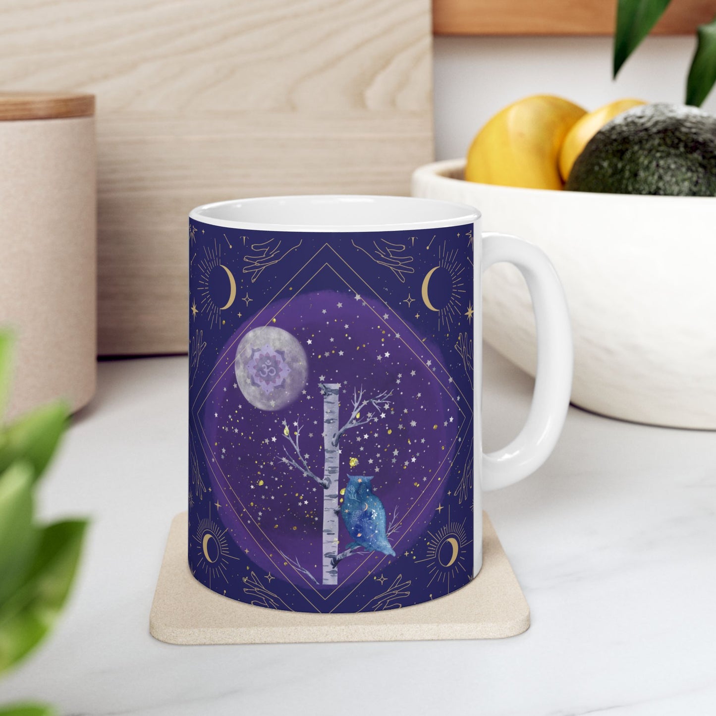 Third Eye Chakra Mug, Ethereal Chakra Collection, 6th Chakra, Intuition Mug, Spiritual Gift for Yoga & Meditation, 11oz, 15oz