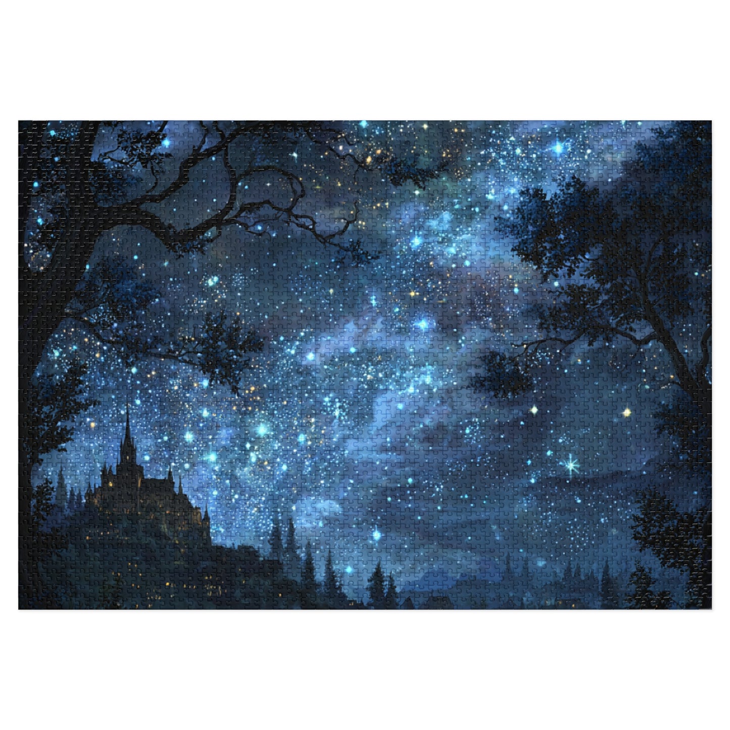 Starry Night Forest Jigsaw Puzzle (with Tin)