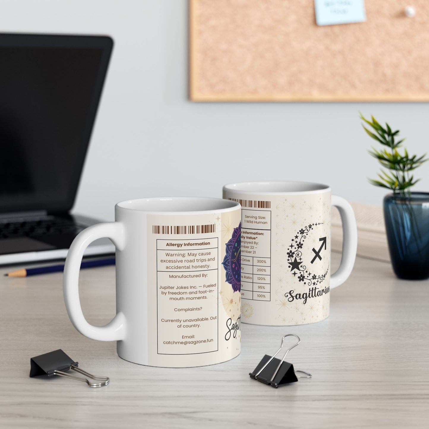 Sagittarius Nutrition Facts Mug, Funny Astrology Gift, Zodiac Ceramic Mug 11oz & 15oz, Birthday Gift for Sagittarius, Astrology Lover Gift