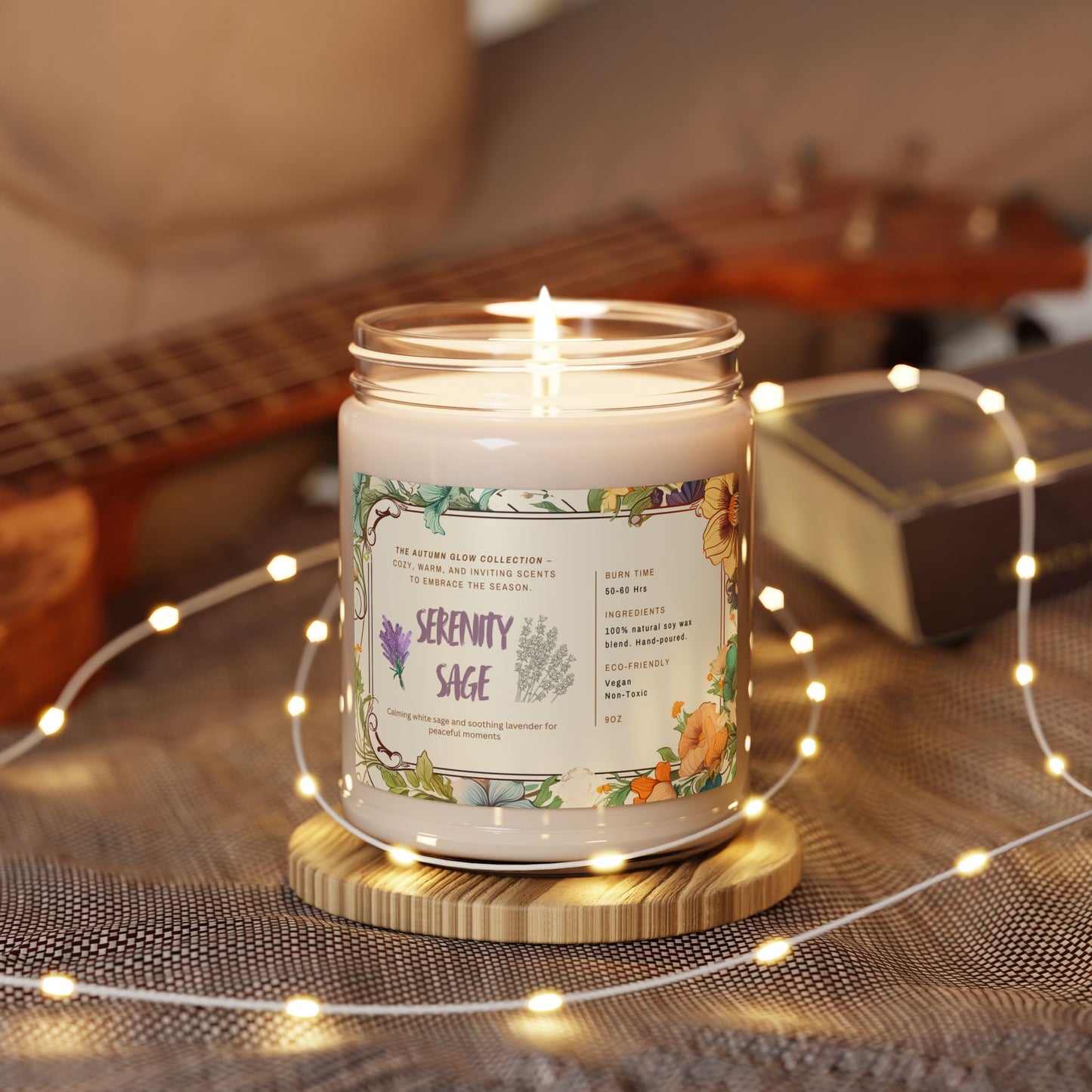 Orchard Kiss Autumn Glow Candle Collection | Cozy Fall Soy Candles | 9oz Jar | Apple Harvest, Cinnamon Vanilla, Clean Cotton | Jazz N’ Coffee Puzzles