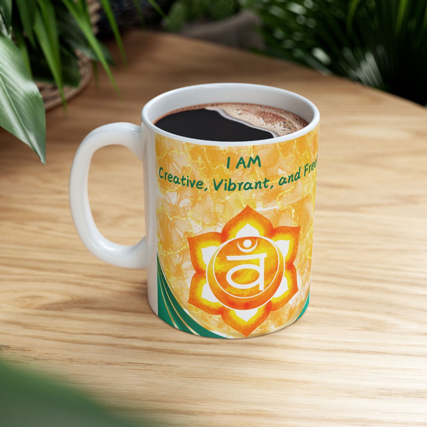 Sacral Chakra Mug, Ethereal Chakra Mug Collection, Creativity & Flow Coffee Mug,  11oz, 15oz, Spiritual Yoga Gift