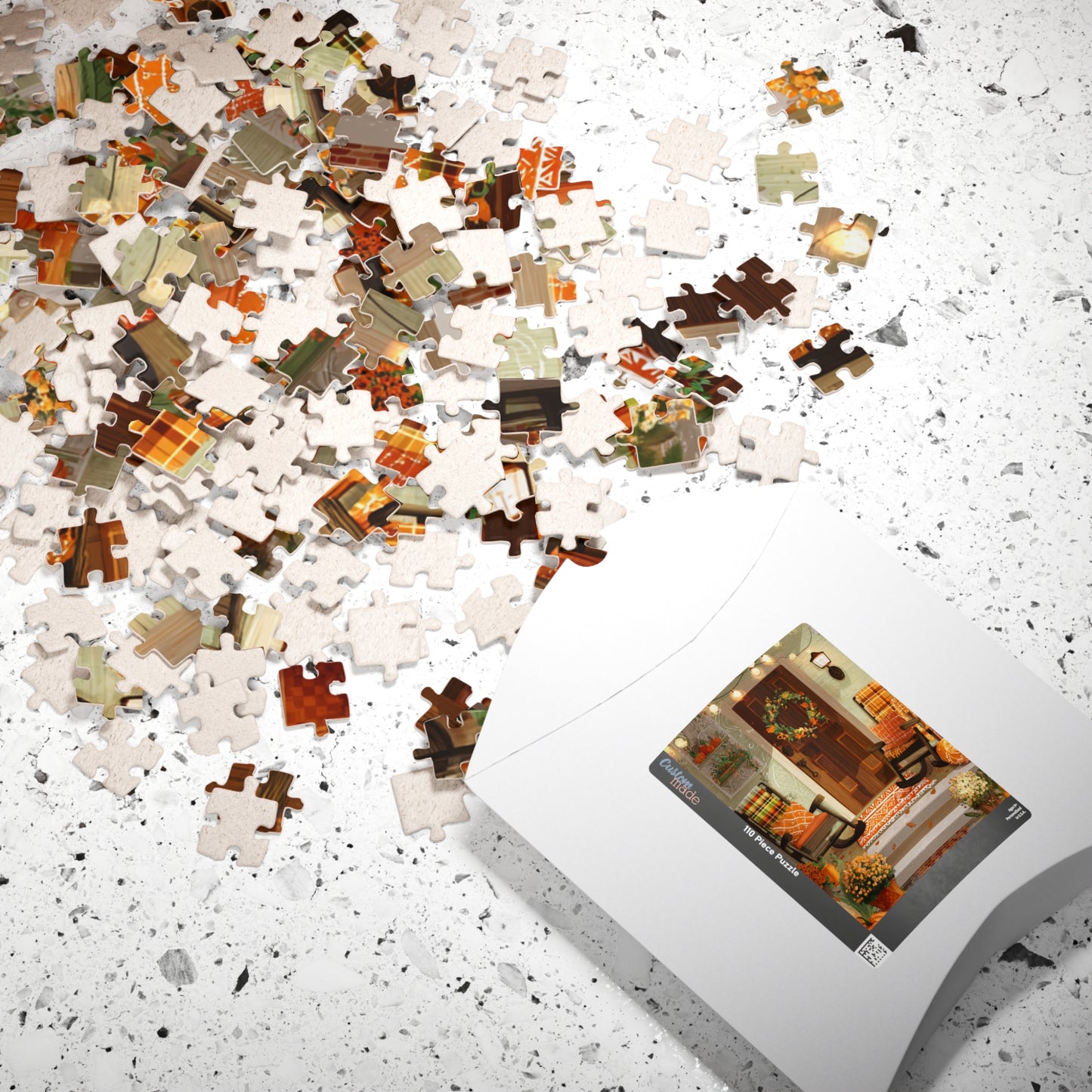 Autumn Porch Puzzle — 520/1014-Piece Fall Jigsaw with Cozy Harvest Doorway Scene