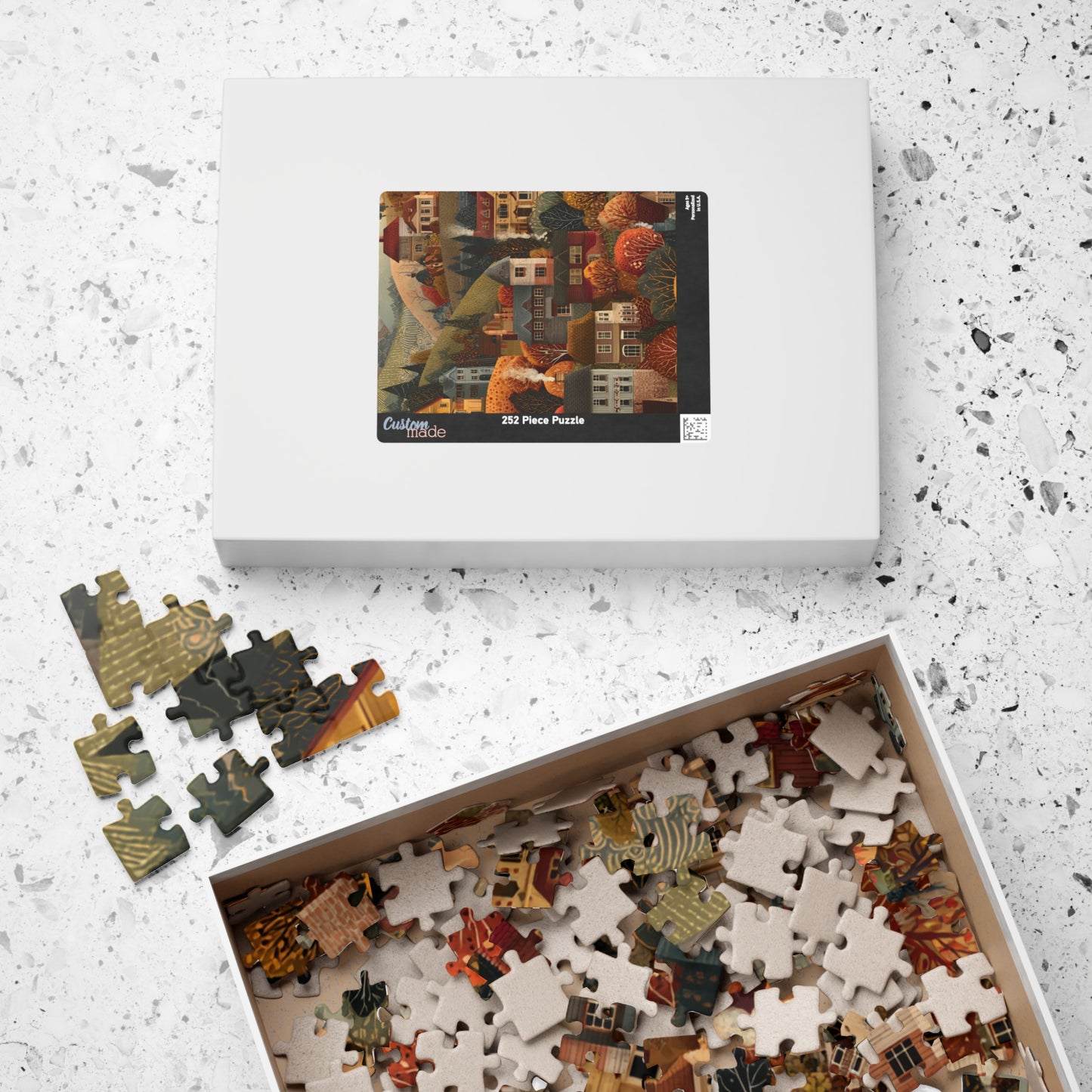 Autumn Village Jigsaw Puzzle — 110/252/520/1014-Piece Cozy Fall Landscape Puzzle