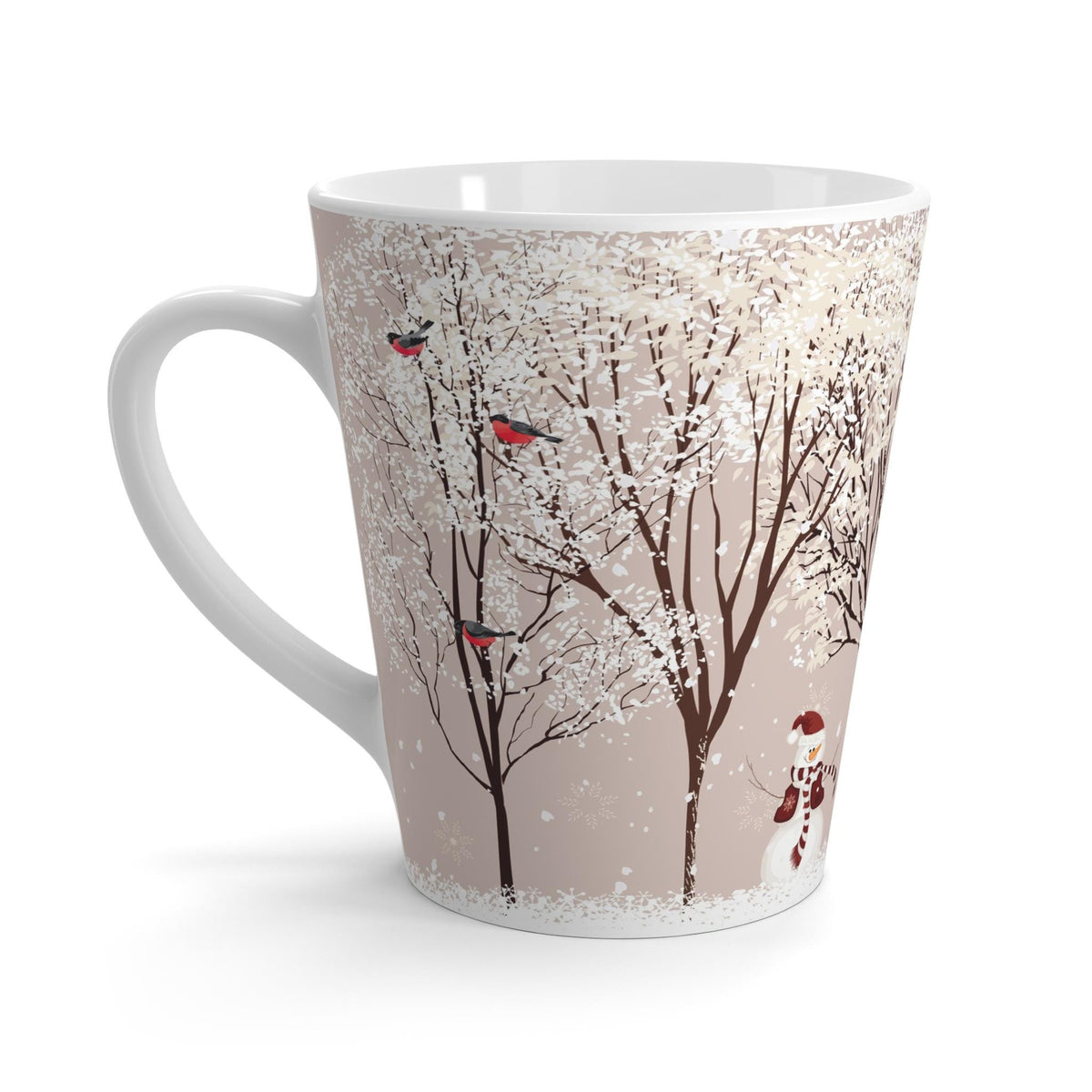 Winter Wonderland Latte Mug, Cozy Christmas Drinkware, Holiday Coffee Cup, Snowy Scene Mug, Perfect Gift for Hot Beverages