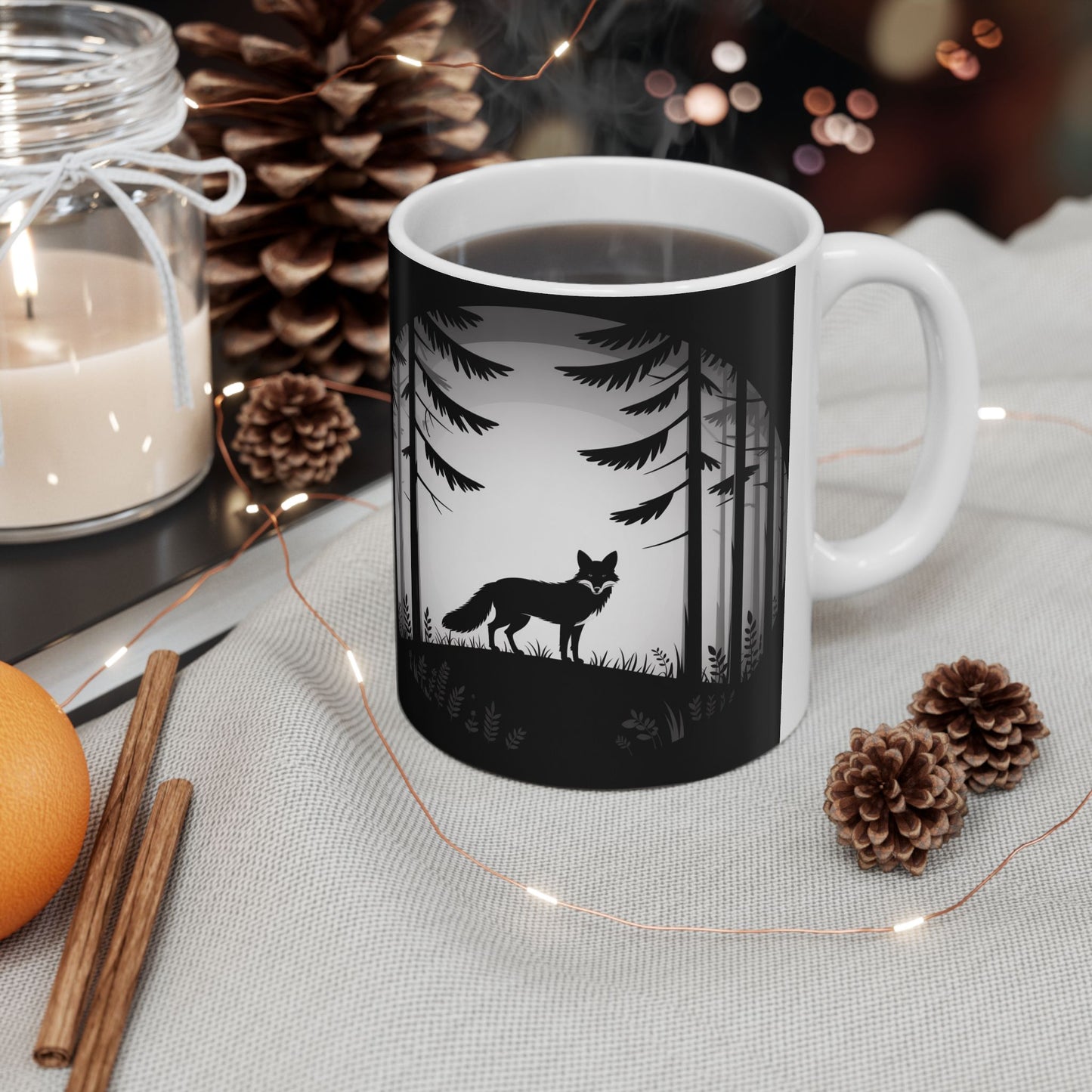 Stylish Ceramic Fox Mug for Nature Lovers | Perfect Gift for Coffee and Tea Enthusiasts, Wilderness Decor, Unique Home Accessory