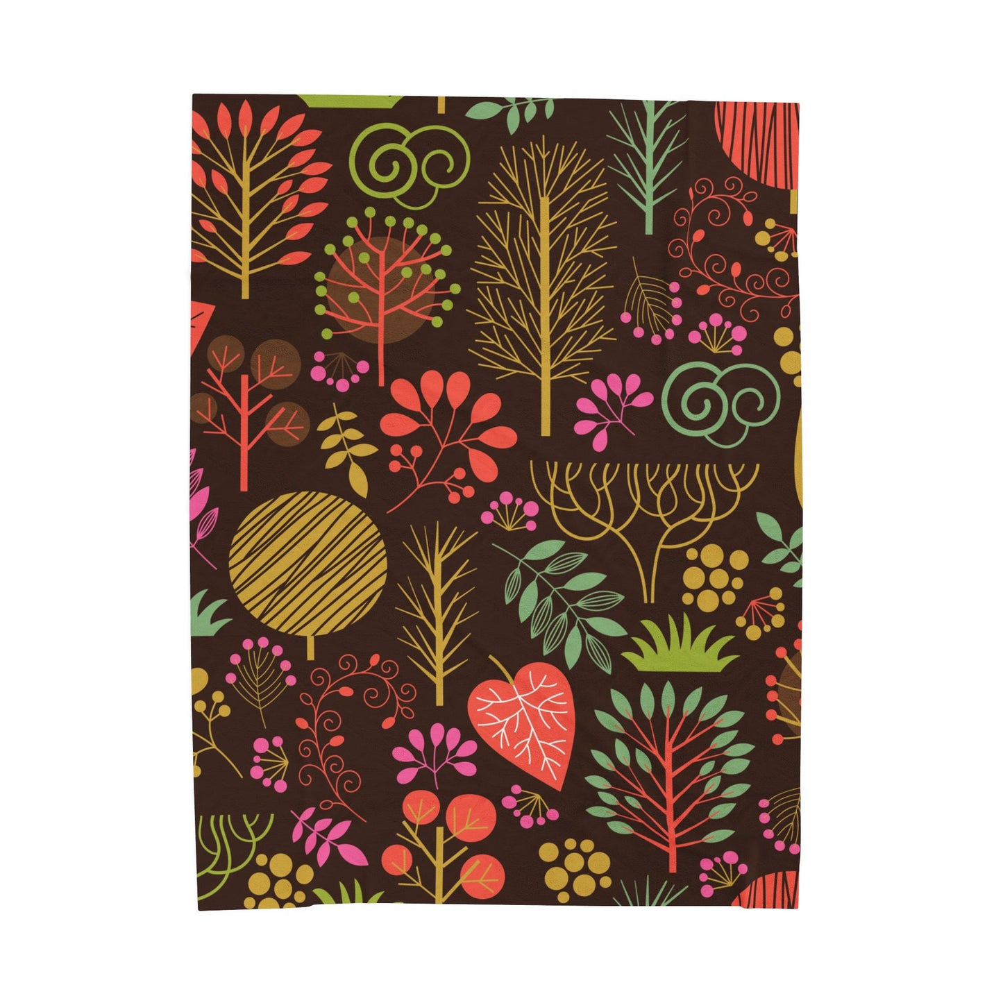 Floral Forest Velveteen Plush Blanket