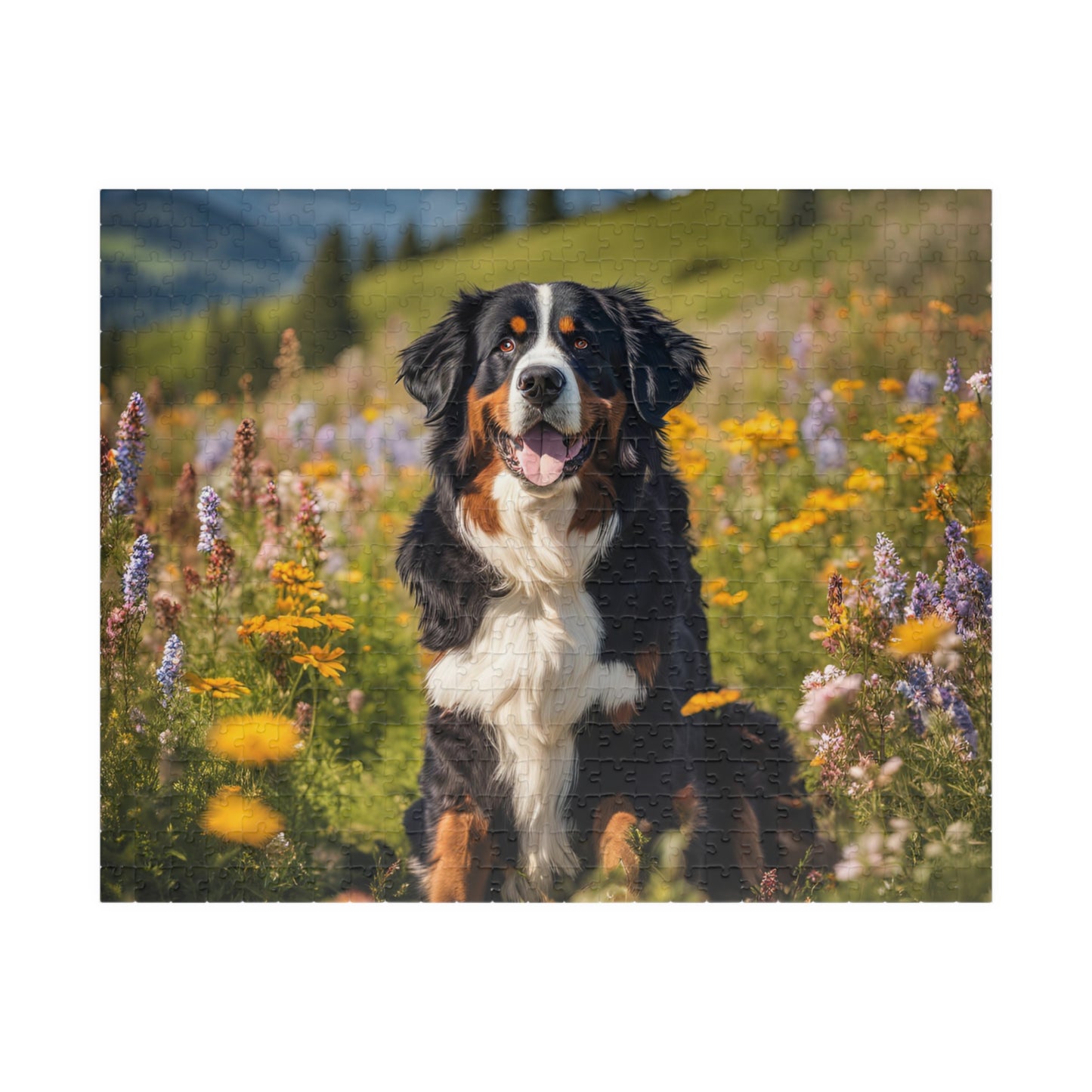 Blissful Bernese Mountain Dog Lover's Puzzle, Great Gift for Pet Owners, 110-1014 Piece Options