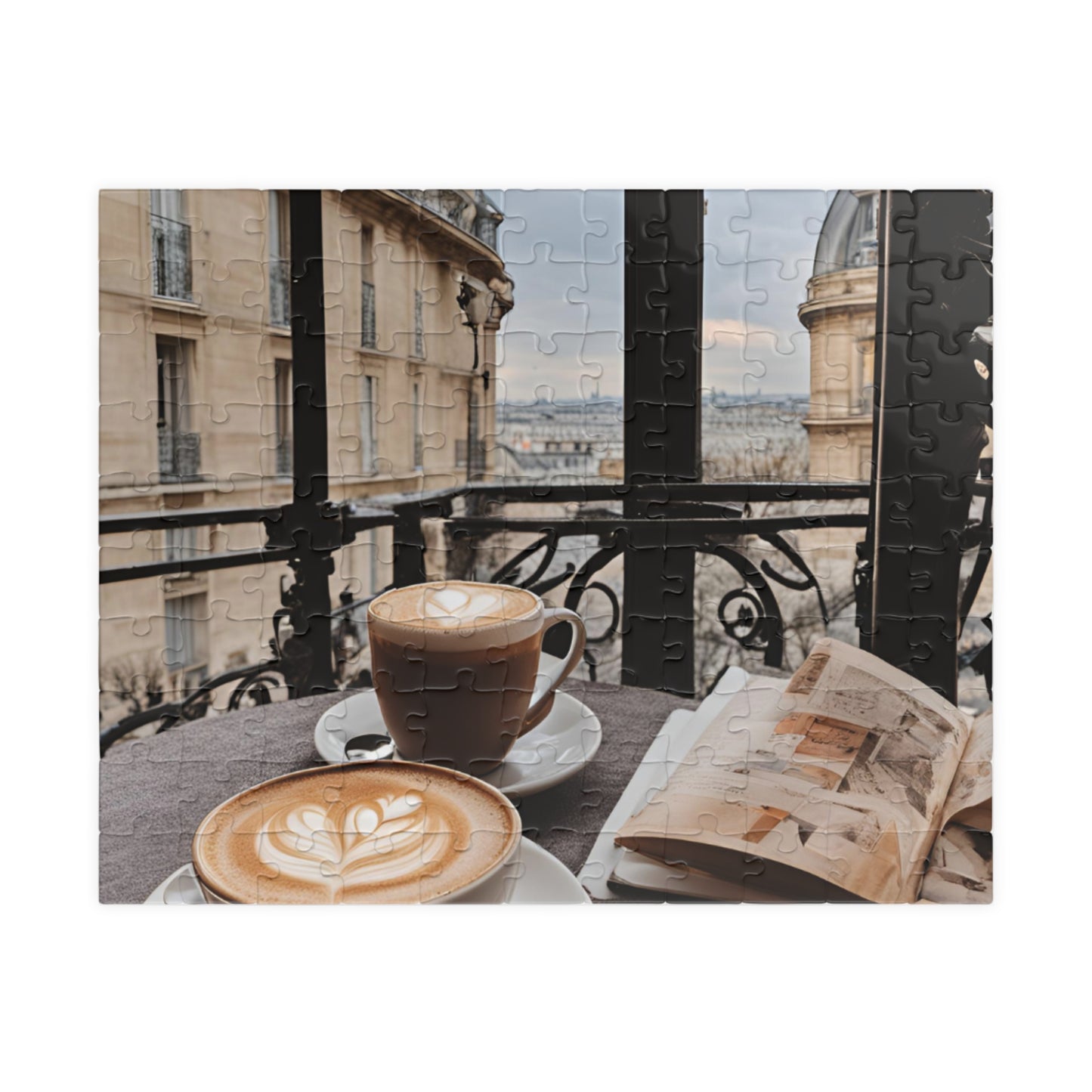 Carefree Coffee in Paris,  A Serene Moment at a Parisian Café
