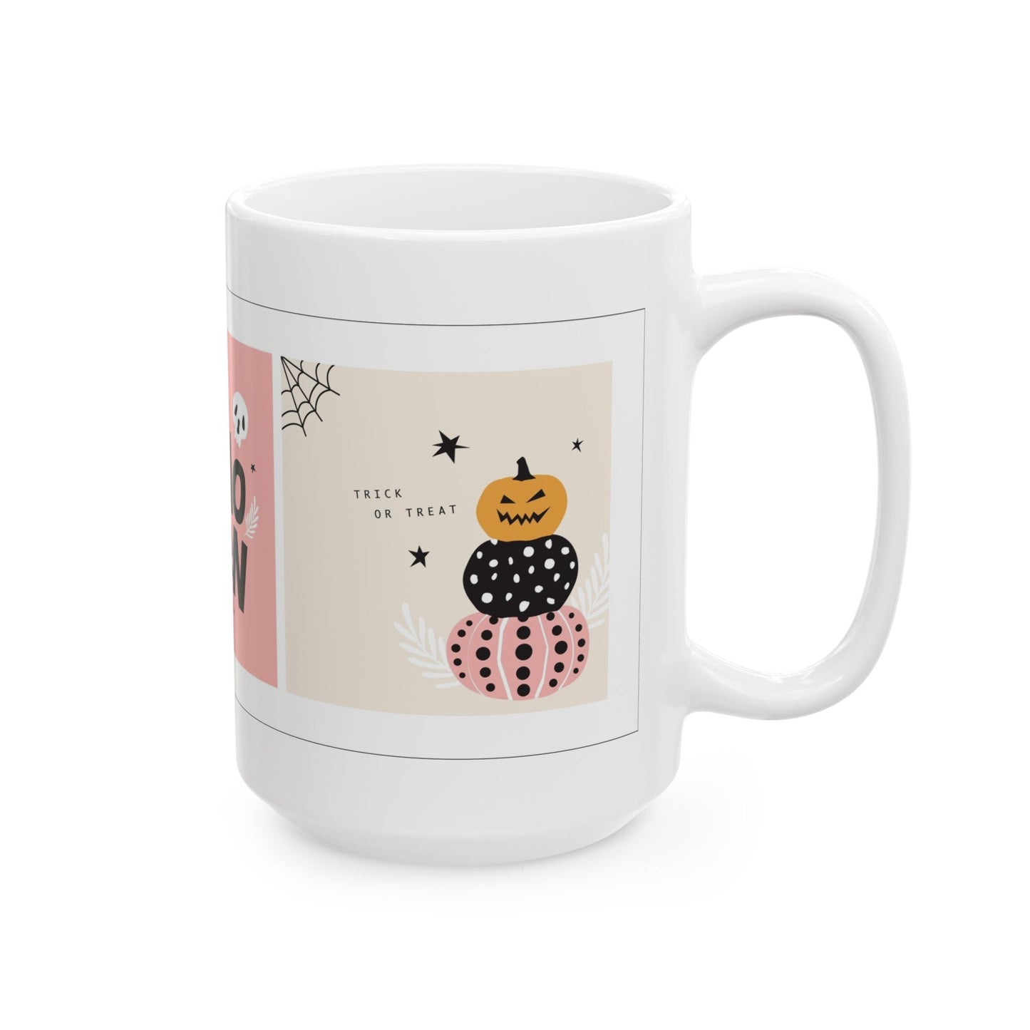 Trick or Treat Mug, Halloween Coffee & Tea Mug, Cute Pumpkin Design, 11 oz and 15 oz mugs, Perfect Halloween Gift