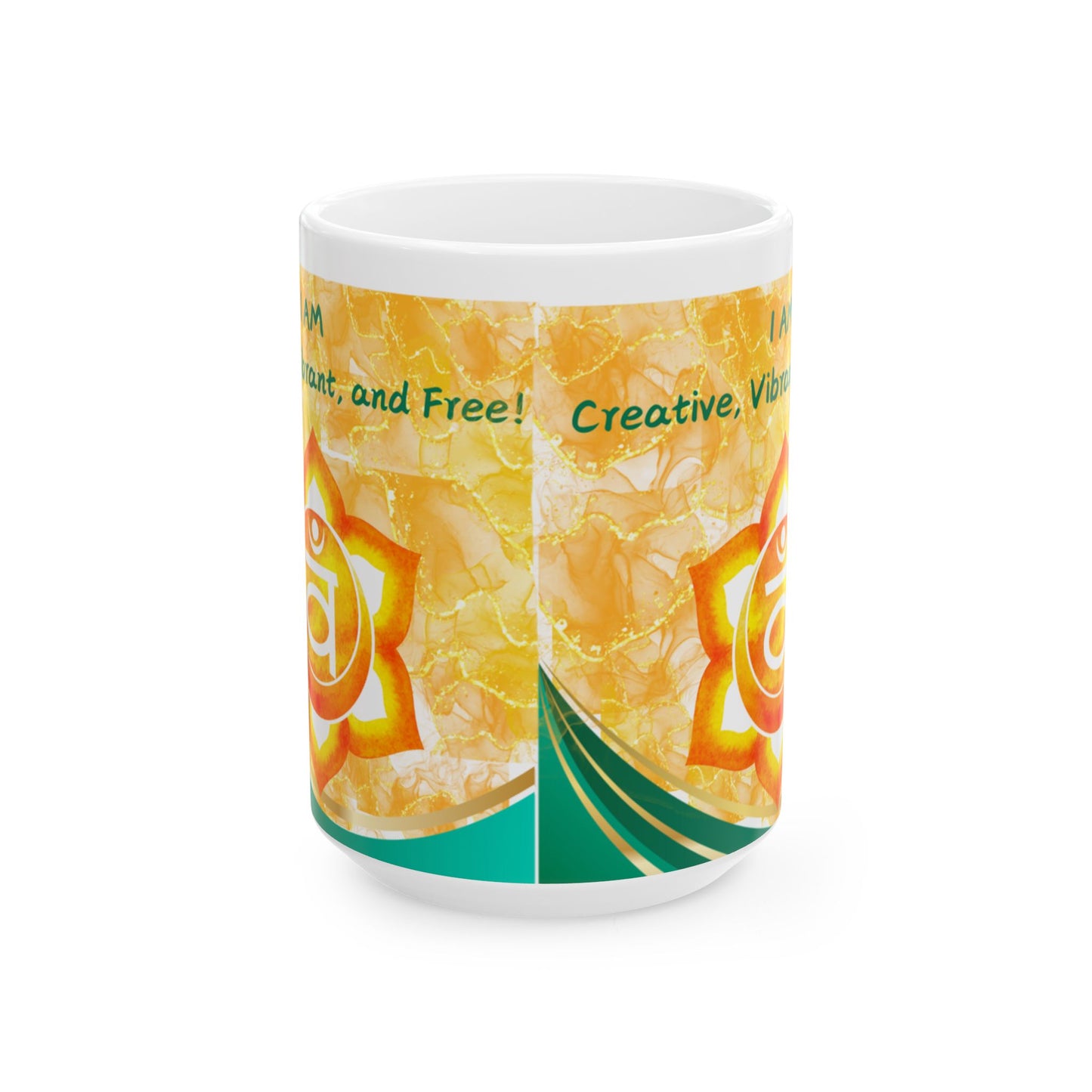 Sacral Chakra Mug, Ethereal Chakra Mug Collection, Creativity & Flow Coffee Mug,  11oz, 15oz, Spiritual Yoga Gift