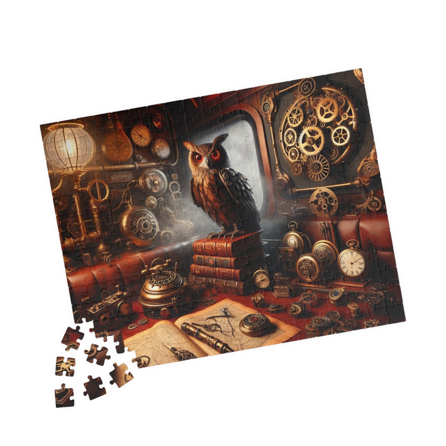 Steampunk Owl Puzzle - Unique Gift, Home Decor, Brain Teaser, Family Fun, Art Collectible