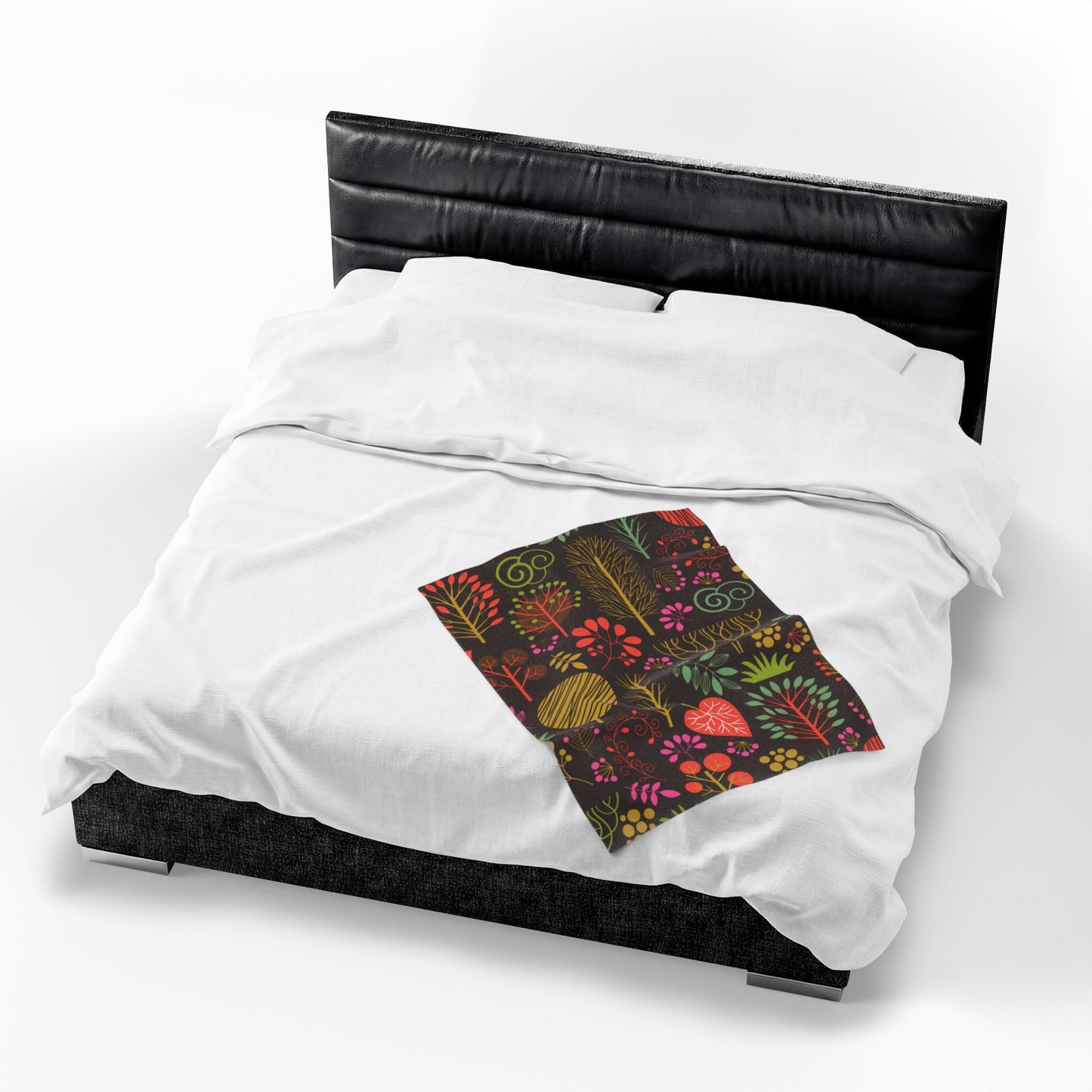 Floral Forest Velveteen Plush Blanket