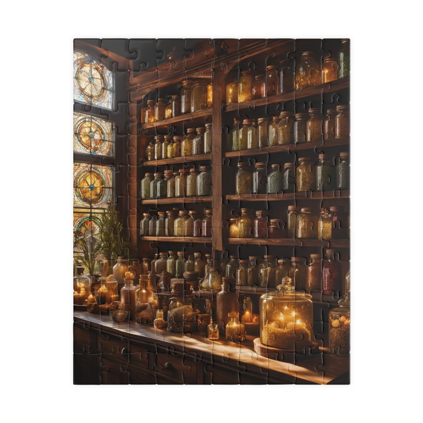 Mystical Potion Library Puzzle - Jigsaw Fun for Adults, 110-1014 Pieces, Mystical potion library puzzle with alchemy, spells, and witchcraft