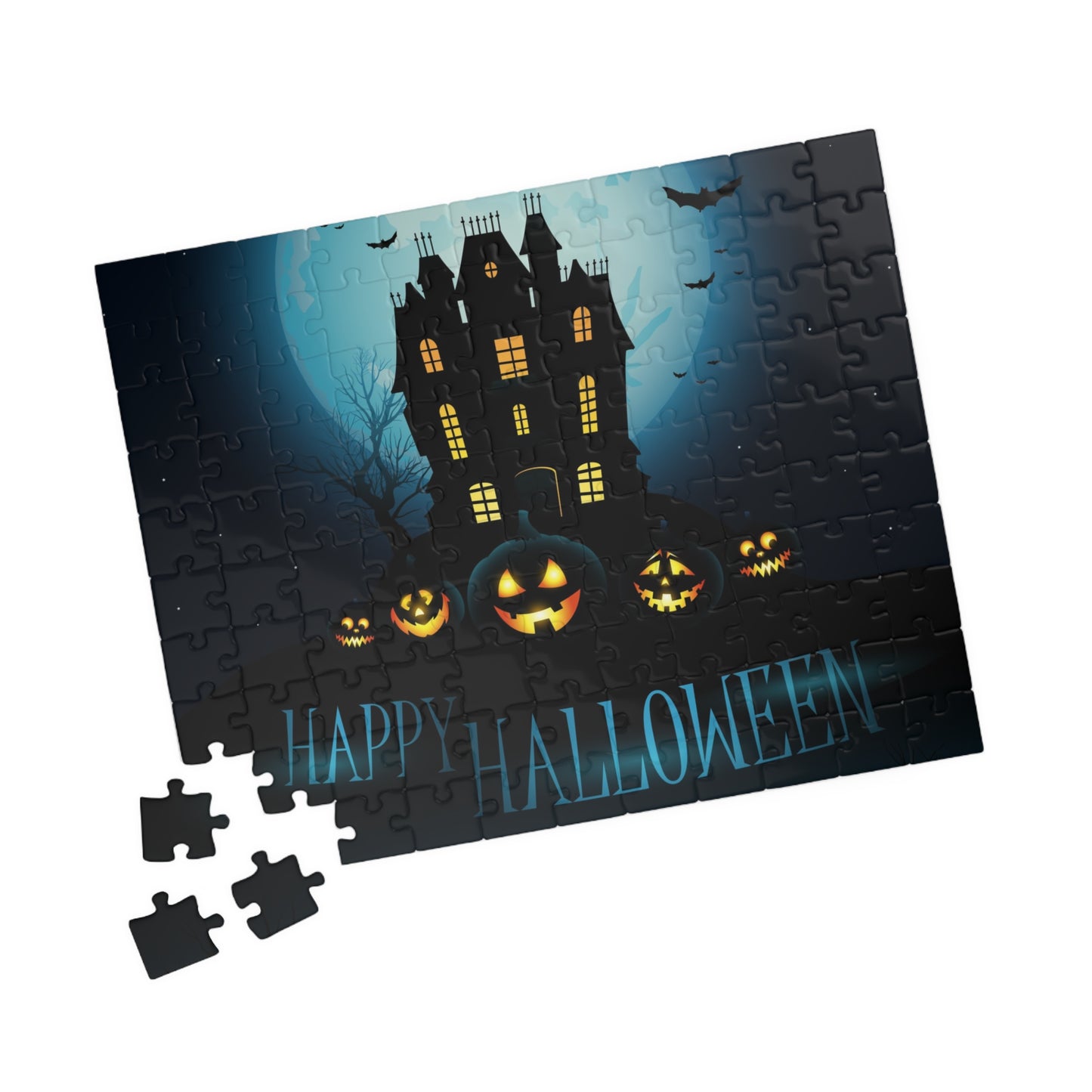 Spooky Haunted House Puzzle, Chilling Mystery for Puzzle Lovers, Halloween Puzzle, 110, 252, 520, 1014-piece Jigsaw Puzzle