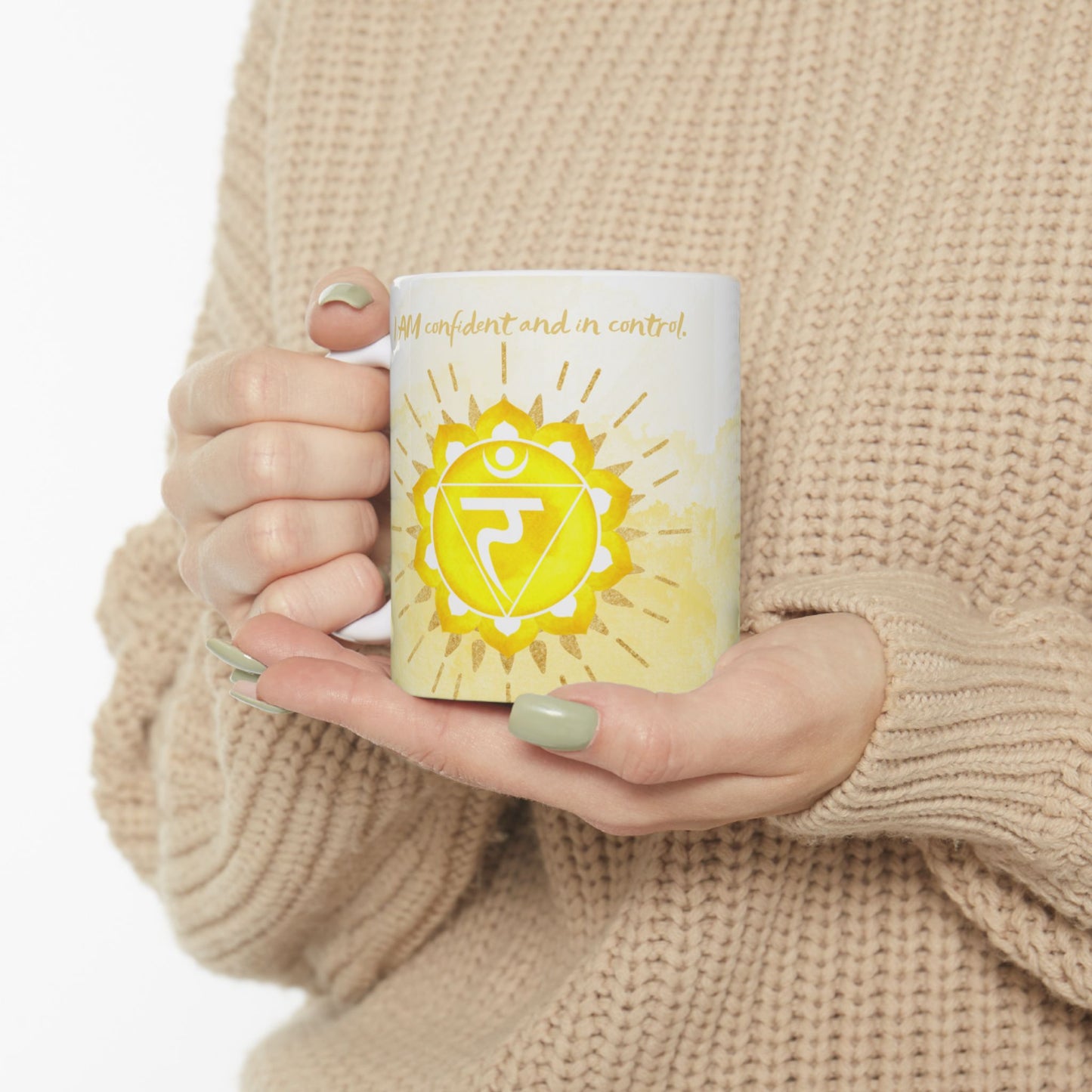 Solar Plexus Chakra Mug, Ethereal Chakra  Mug Collection, Third Chakra, Confidence & Empowerment Mug, Spiritual Gift, 11oz, 15oz Mugs