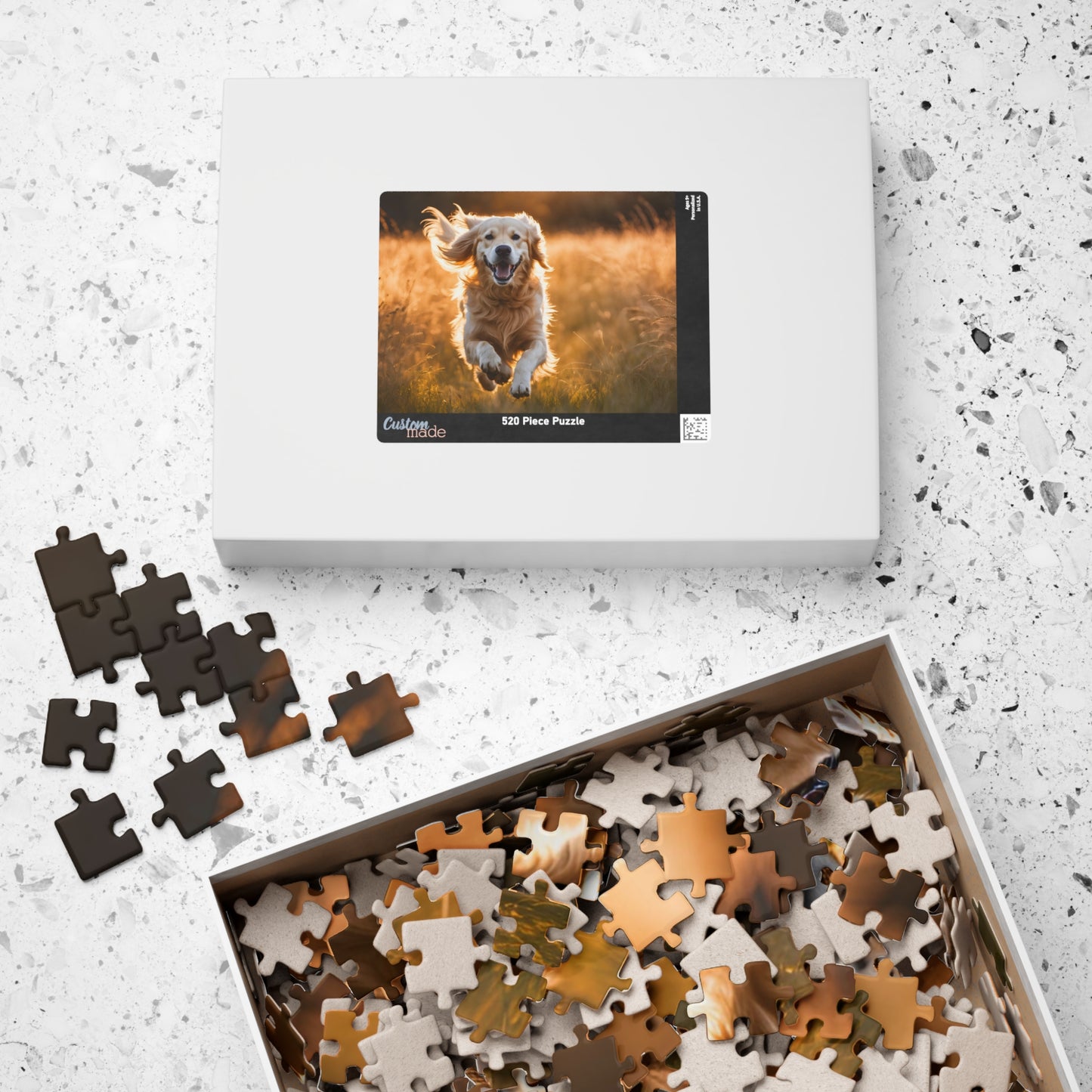 Golden Retriever Puzzle - Joyful Pet Jigsaw Game, Animal Lovers Gift, Family Fun Activity, Dog-Themed Home Decor