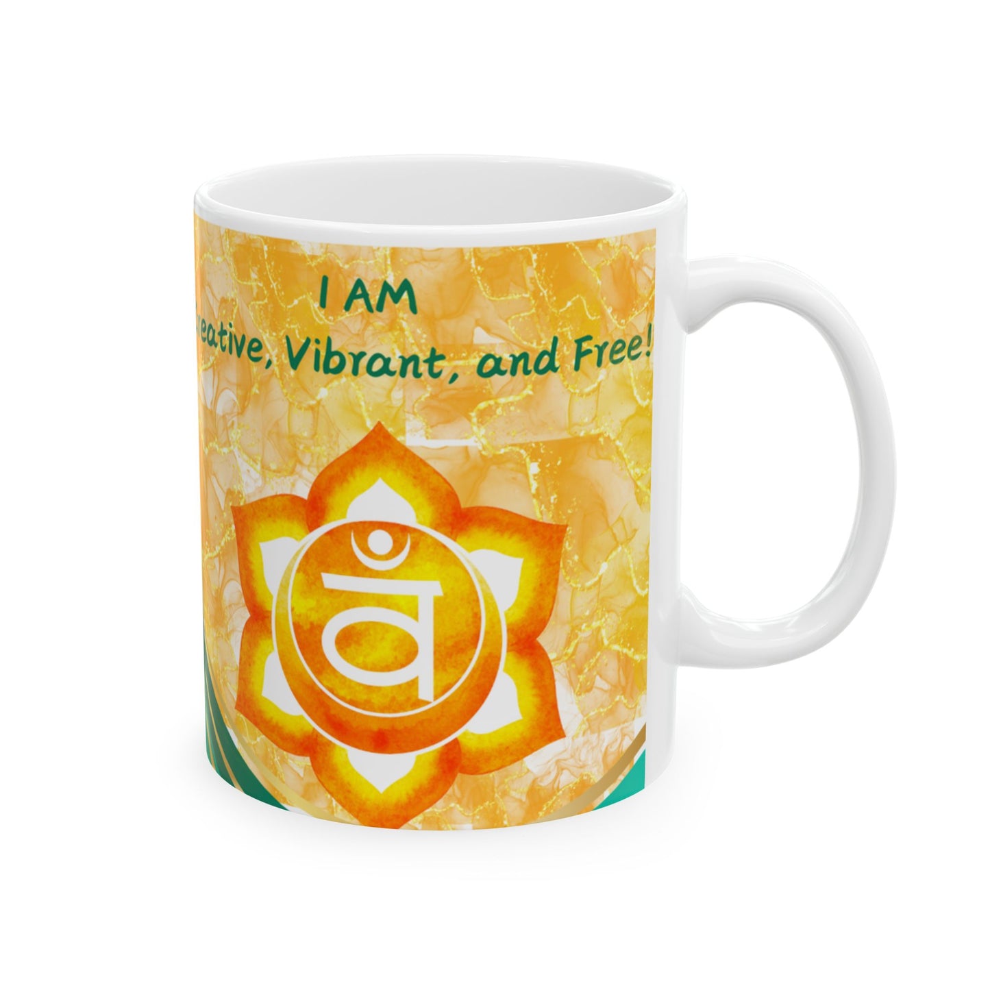 Sacral Chakra Mug, Ethereal Chakra Mug Collection, Creativity & Flow Coffee Mug,  11oz, 15oz, Spiritual Yoga Gift