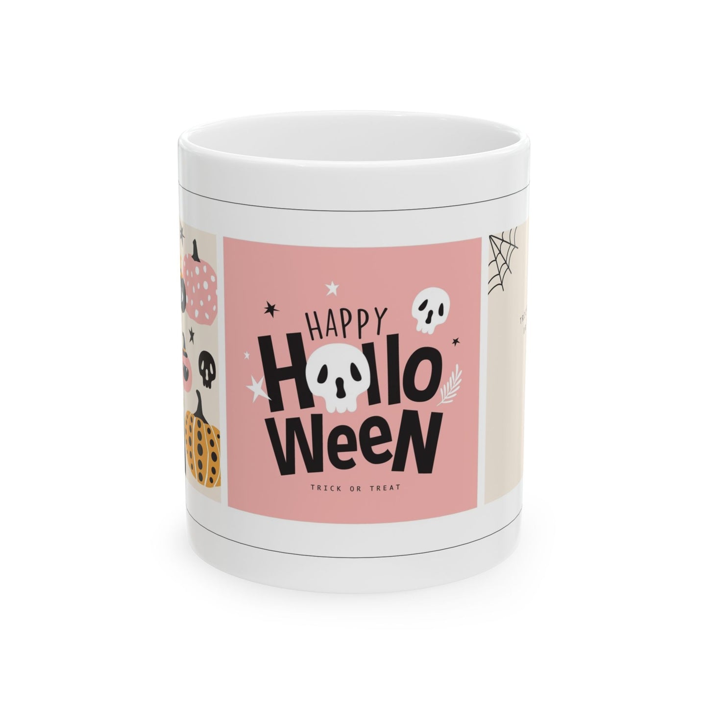 Trick or Treat Mug, Halloween Coffee & Tea Mug, Cute Pumpkin Design, 11 oz and 15 oz mugs, Perfect Halloween Gift