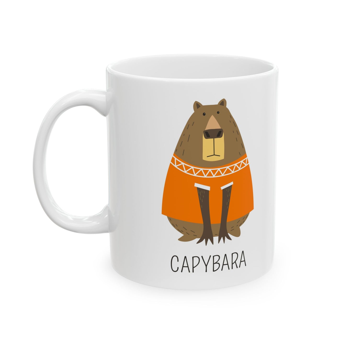 Cozy Capybara Ceramic Mug, Whimsical Animal Coffee Mug, Cute Capybara Gift, 11oz and 15oz | Birthday GIft