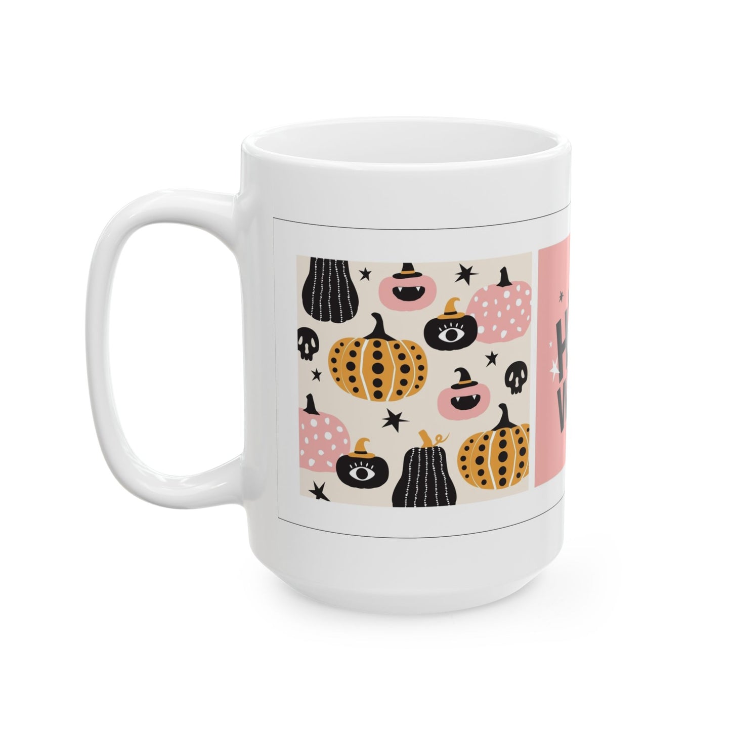 Trick or Treat Mug, Halloween Coffee & Tea Mug, Cute Pumpkin Design, 11 oz and 15 oz mugs, Perfect Halloween Gift