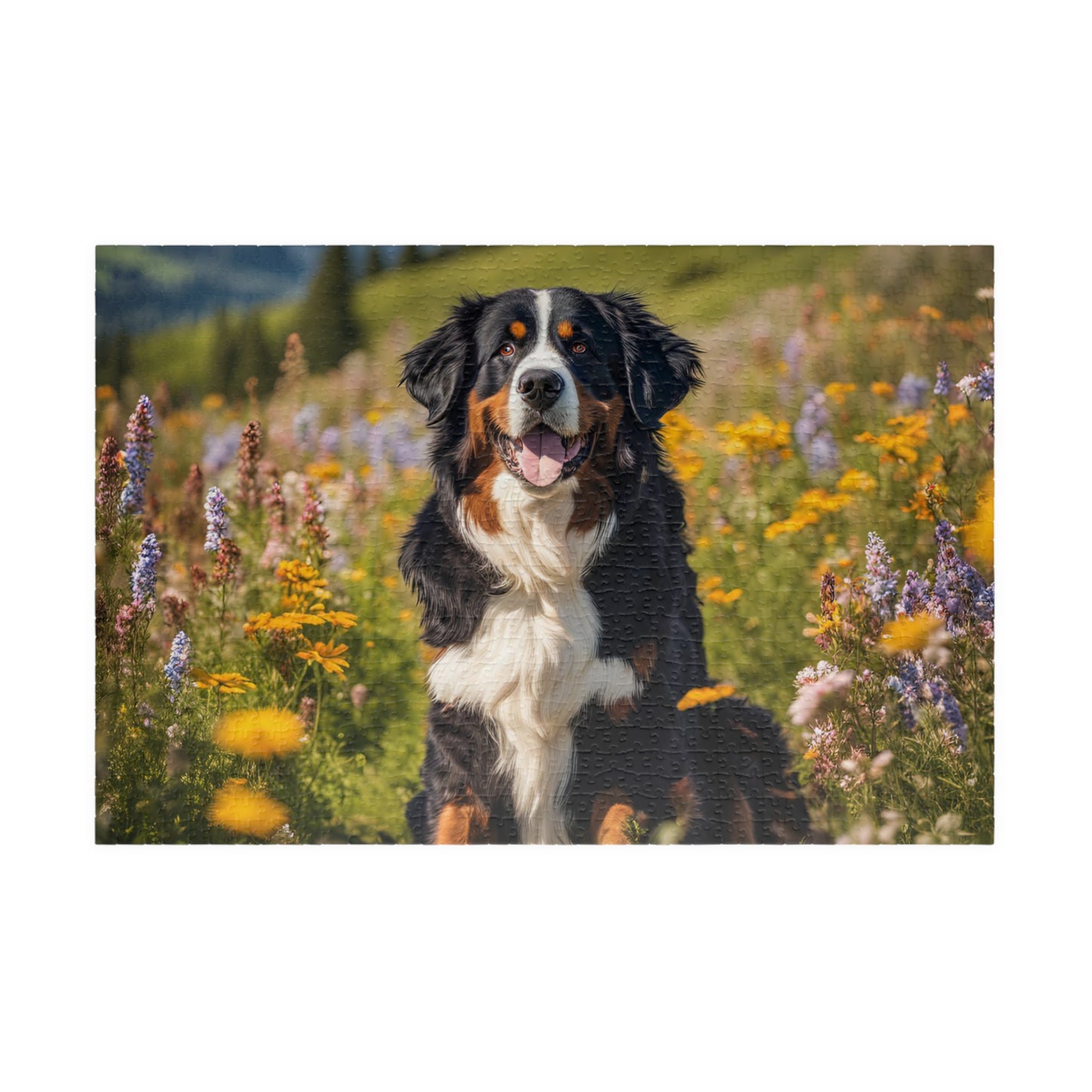 Blissful Bernese Mountain Dog Lover's Puzzle, Great Gift for Pet Owners, 110-1014 Piece Options